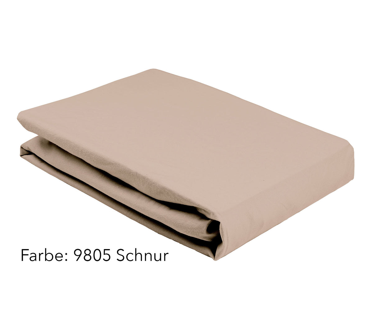 Jersey Spannbettlaken Premium Unizwirn in Schnur Stapel #farbe_Schnur