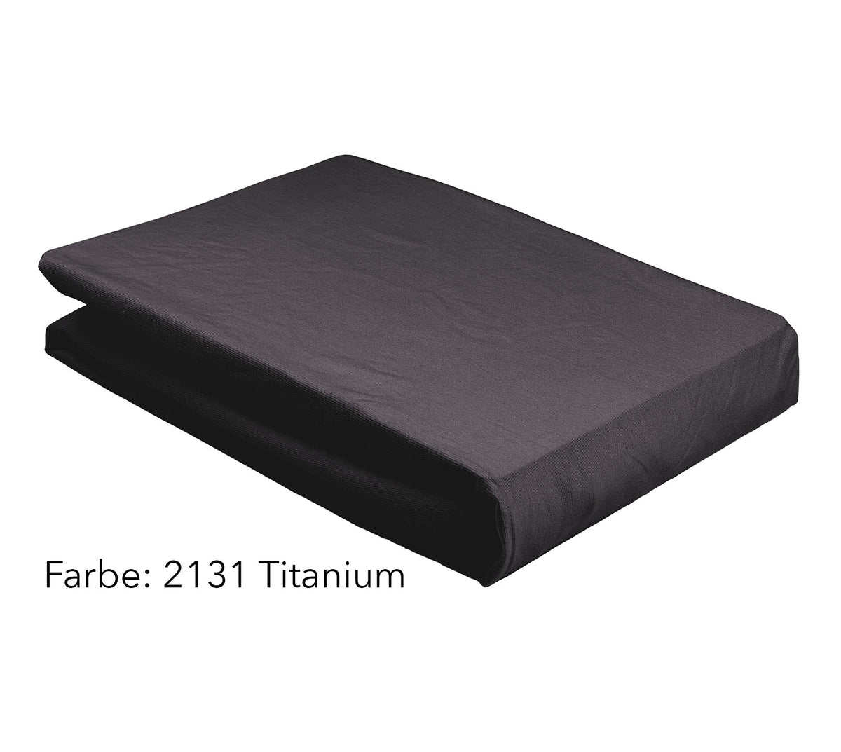 Jersey Spannbettlaken Premium Unizwirn in Titanium Stapel #farbe_Titanium