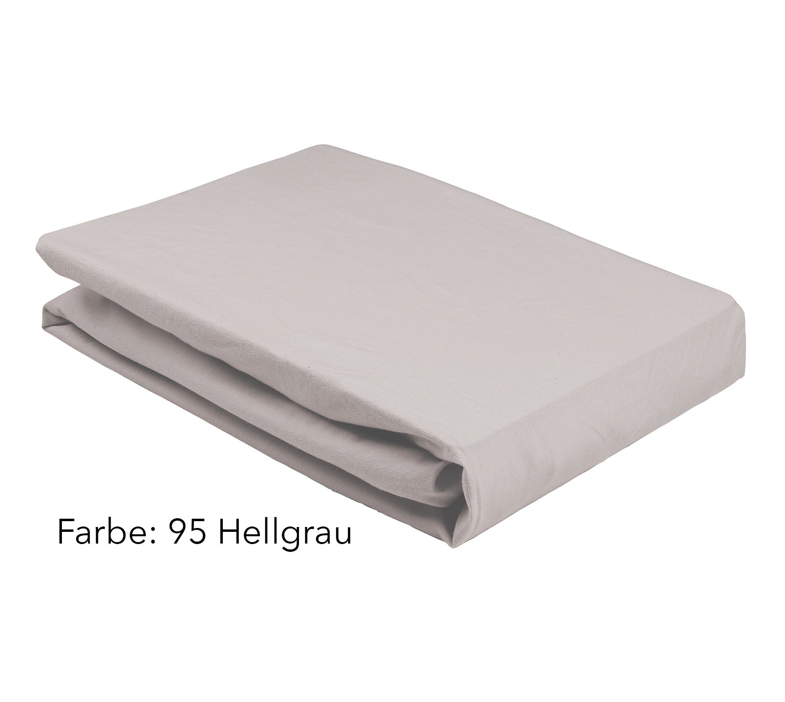 Jersey Spannbettlaken Softes Spannbettlaken in Hellgrau Stapel #farbe_Softes Jersey Spannbettlaken Hellgrau
