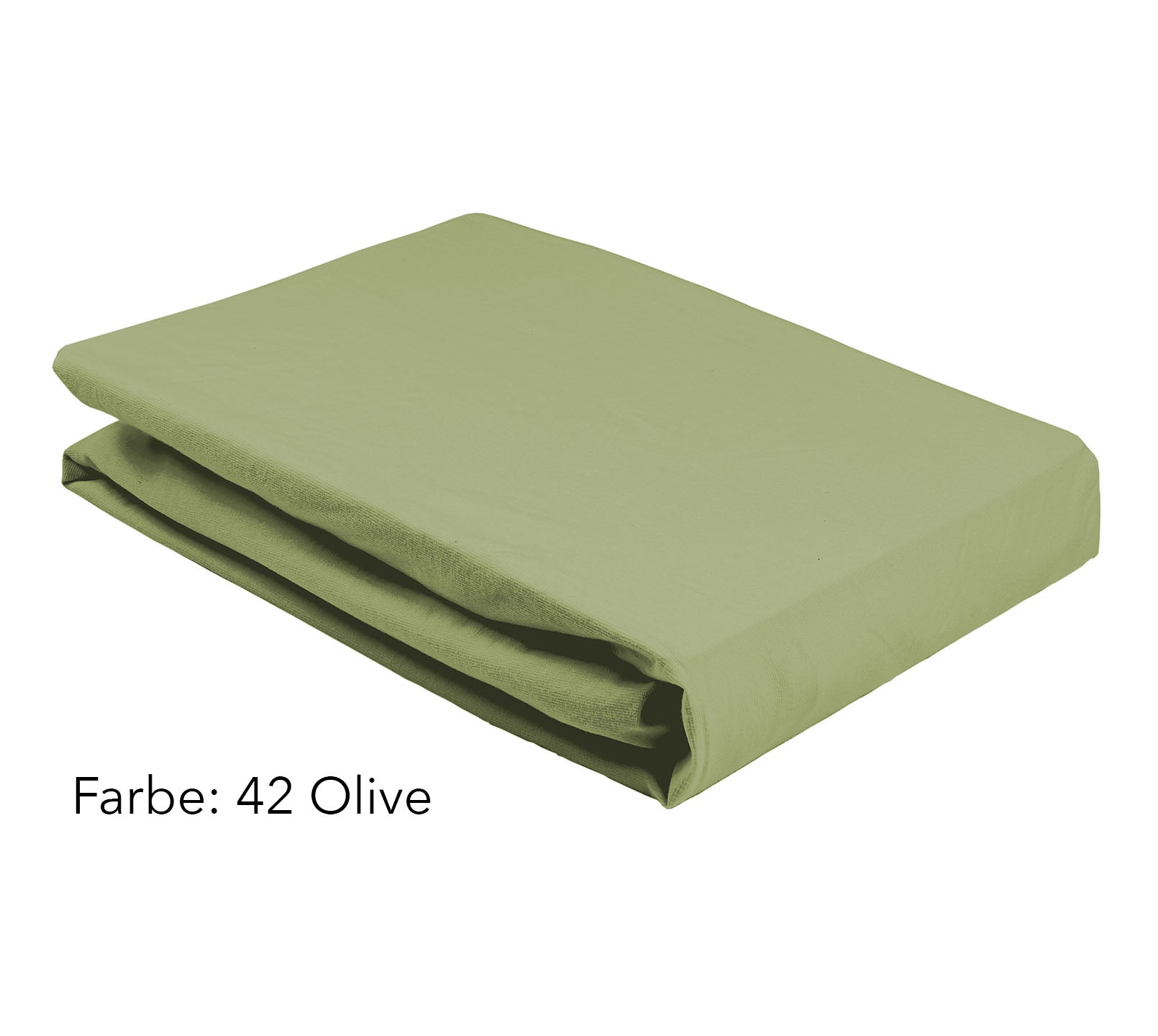 Jersey Spannbettlaken Softes Spannbettlaken in Olive Stapel #farbe_Olive