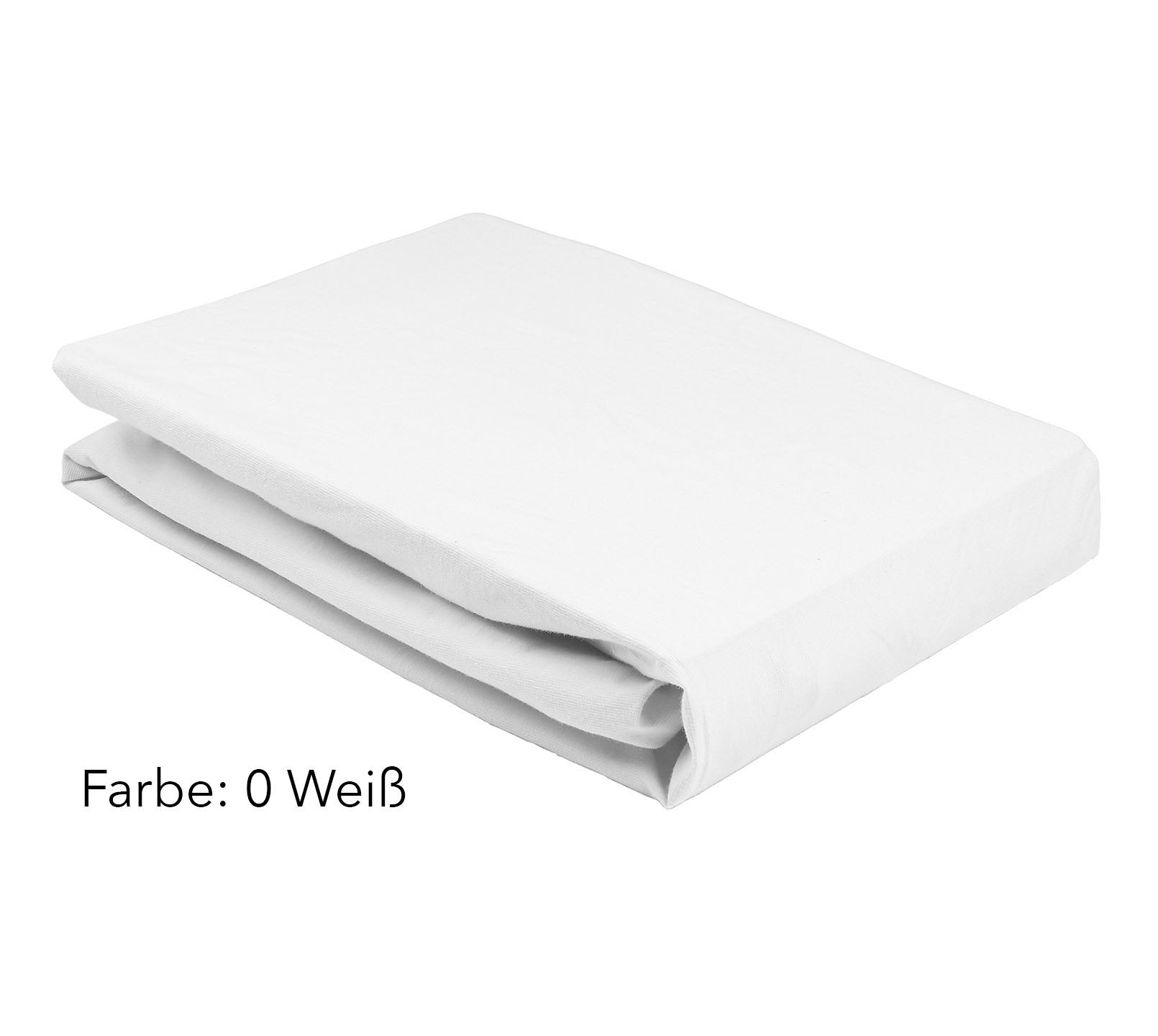 Jersey Softes Spannbettlaken Farbe Weiss #farbe_Weiß