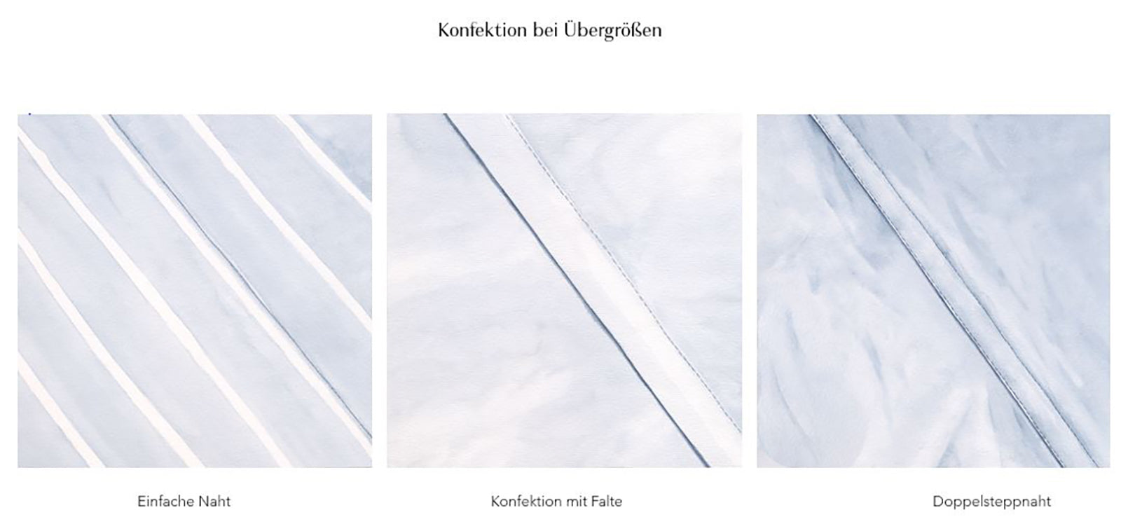 Arten von Konfektionsnähten