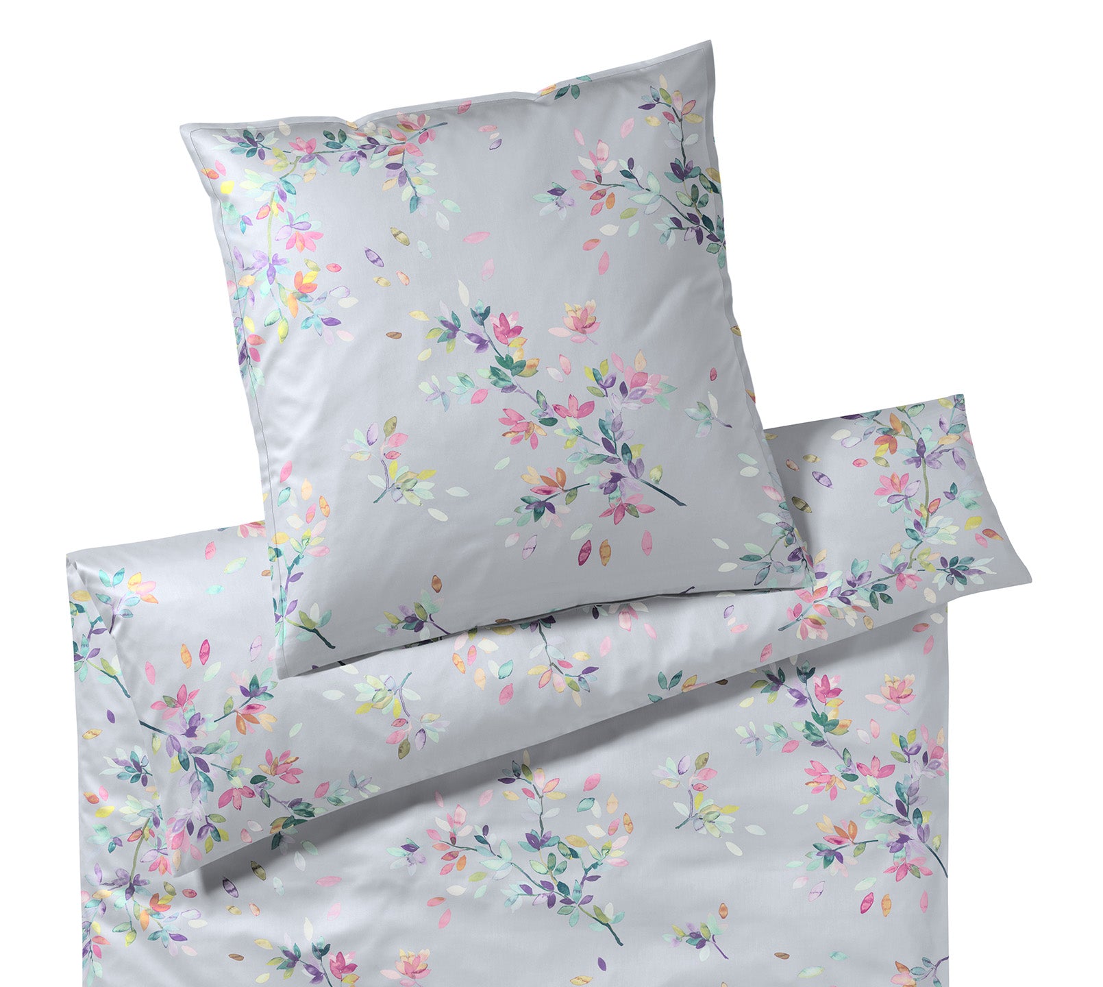 Mako Batist Bettwaesche Light in Lavendel Blätter Freisteller #farbe_Lavendel