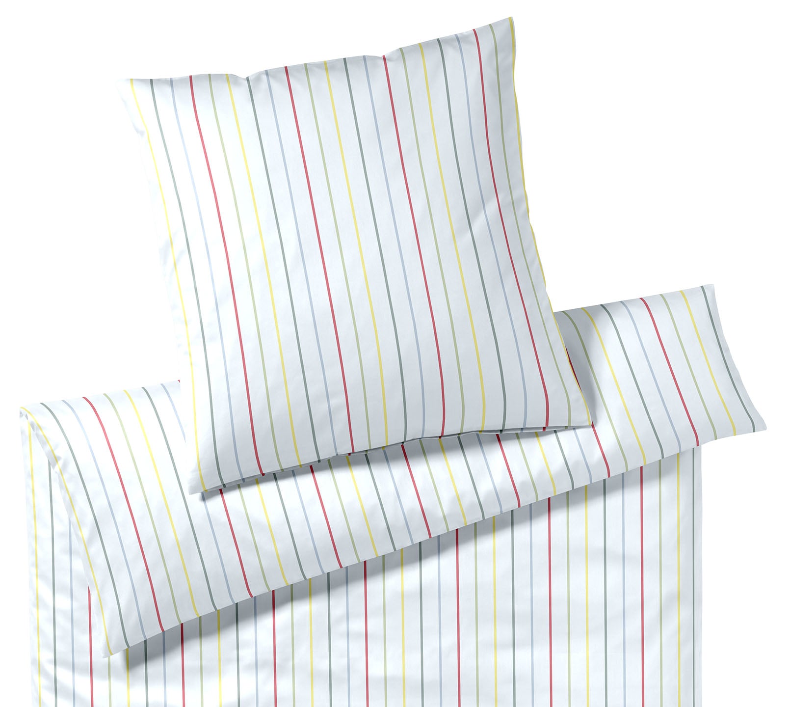 Mako Batist Bettwäsche Little in Bleu Streifen Freisteller #farbe_Little Bleu