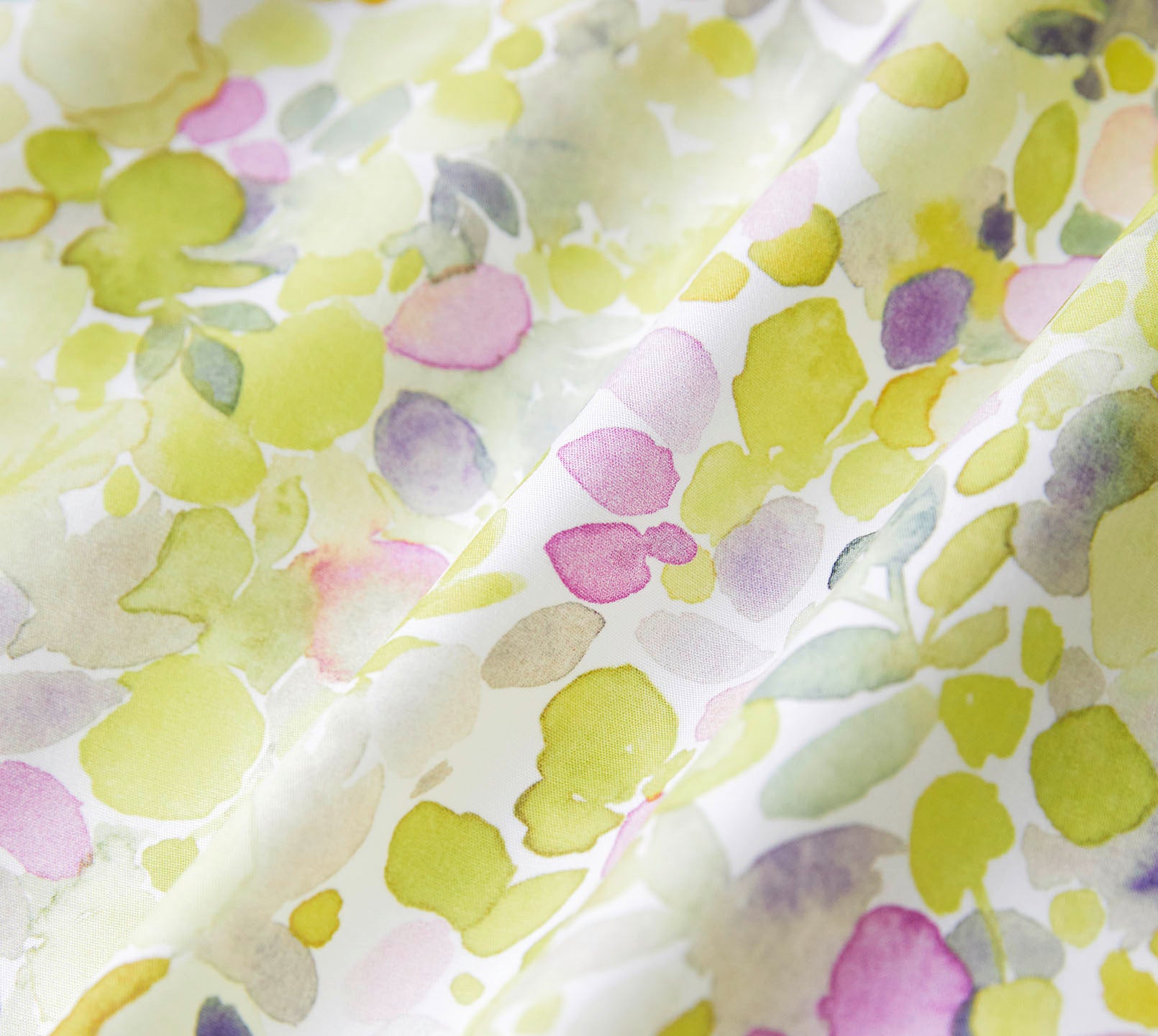 Mako Batist Bettwäsche Mimosa in Apfelgrün Blütenblätter Material #farbe_Mimosa Apfelgrün