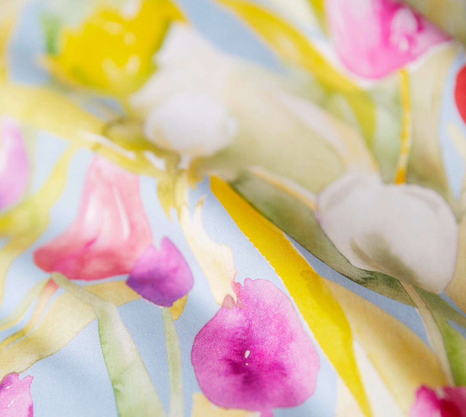 Mako Batist Bettwäsche Tulpen in Blau Tulpen Material #farbe_Tulpen Blau