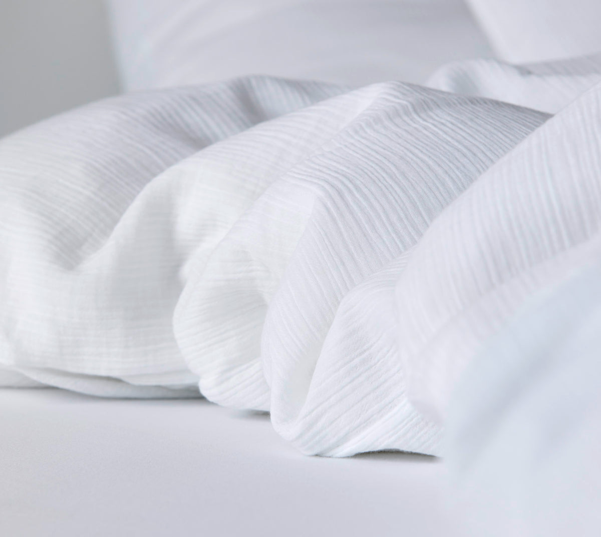 Musselin Bettwäsche Smooth in Weiß Uni Schlafzimmer #farbe_Smooth Weiß