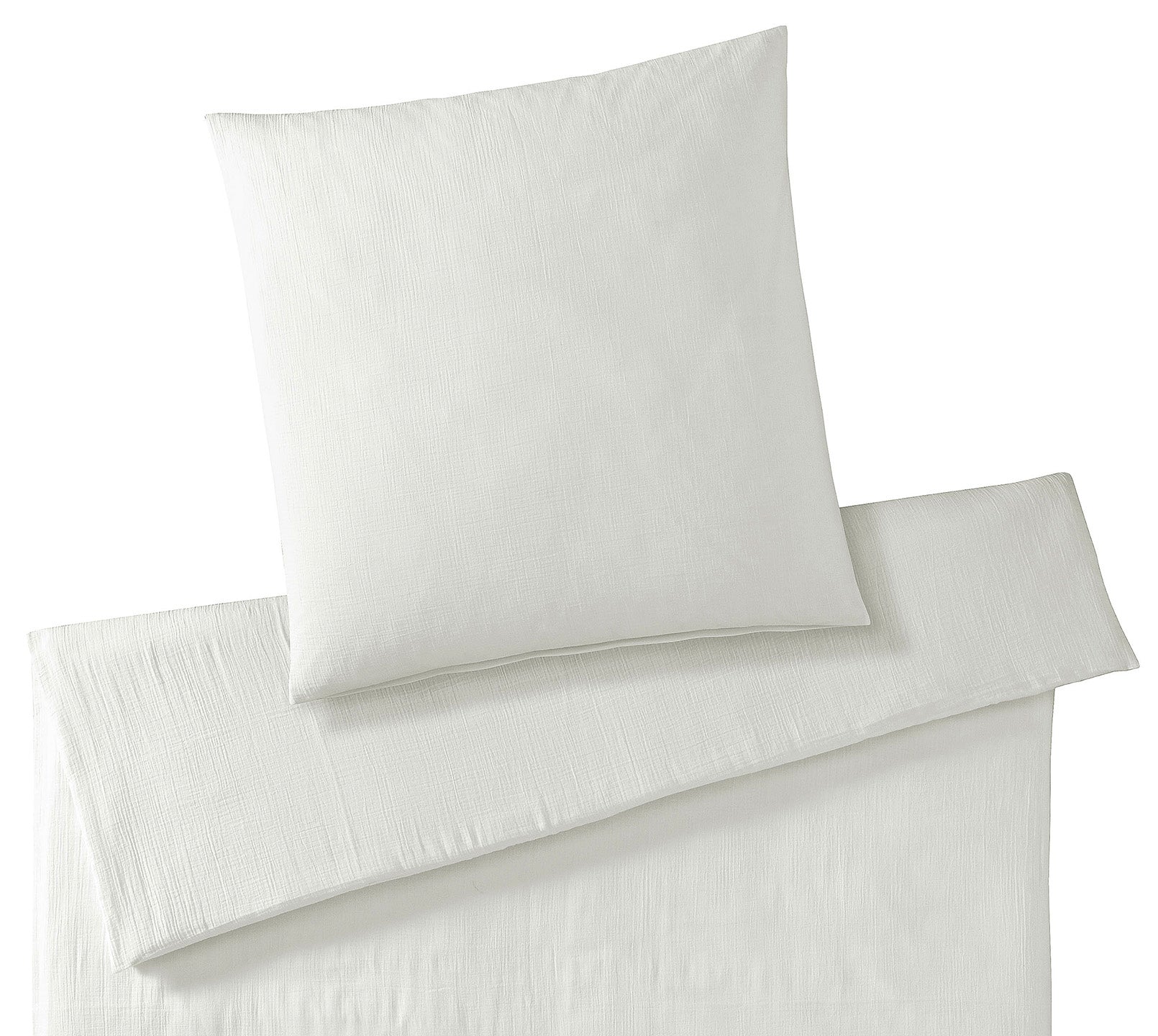 Musselin Bettwäsche Smooth in Offwhite Uni Freisteller #farbe_Smooth Offwhite