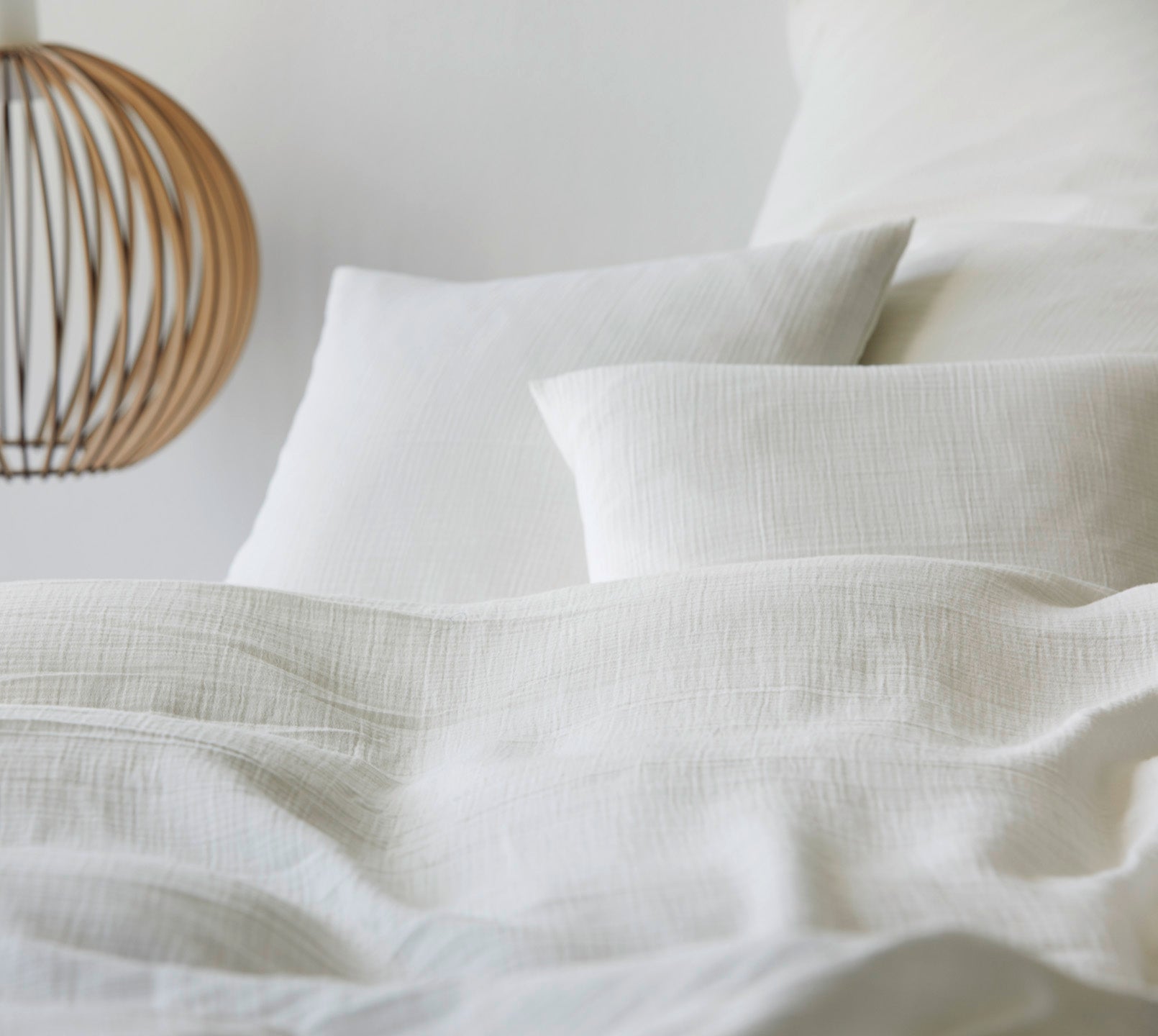 Musselin Bettwäsche Smooth in Offwhite Uni Schlafzimmer #farbe_Smooth Offwhite