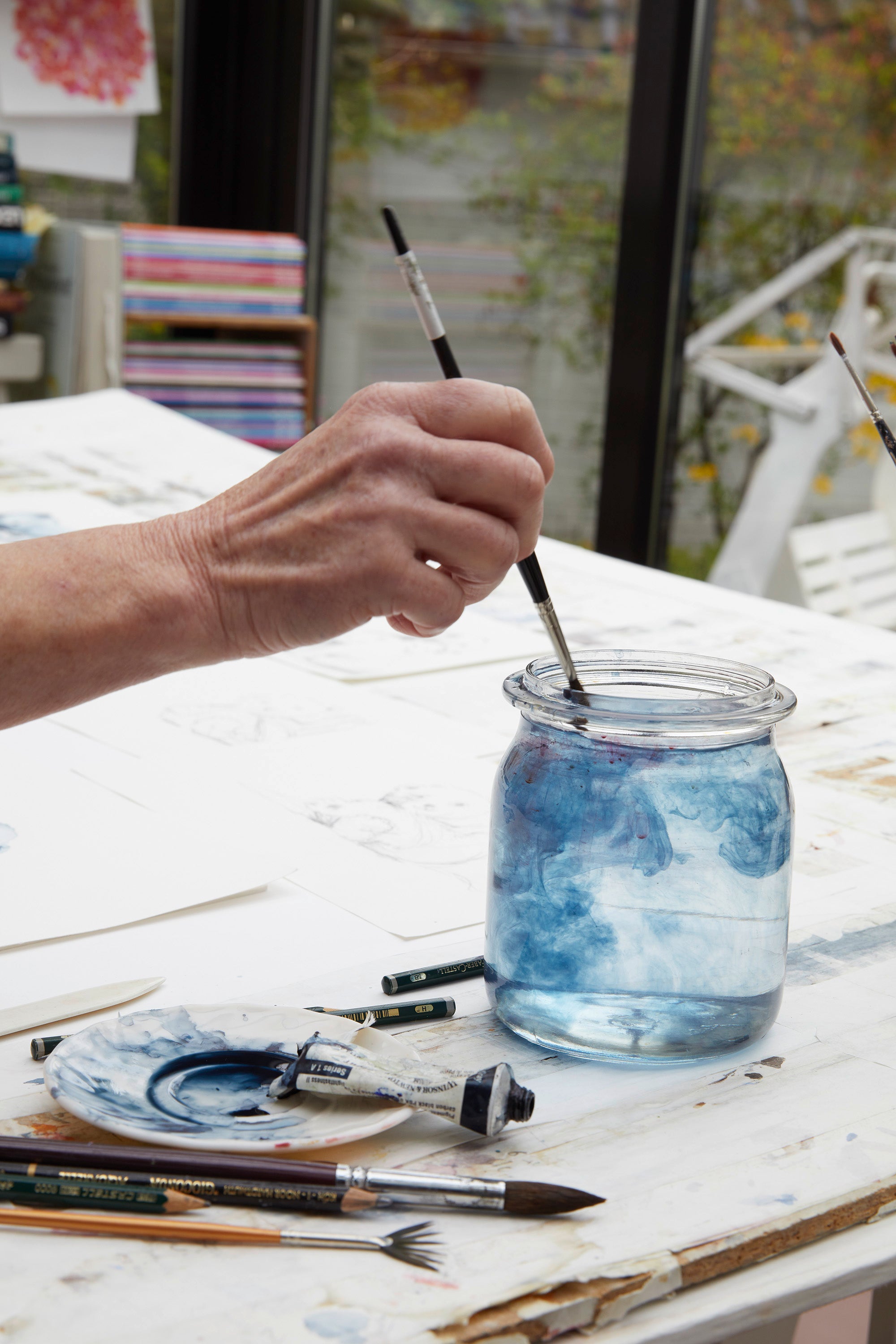 Handarbeit Design Bettwäsche Farbgebung 2000x3000 Malen mit Pinsel