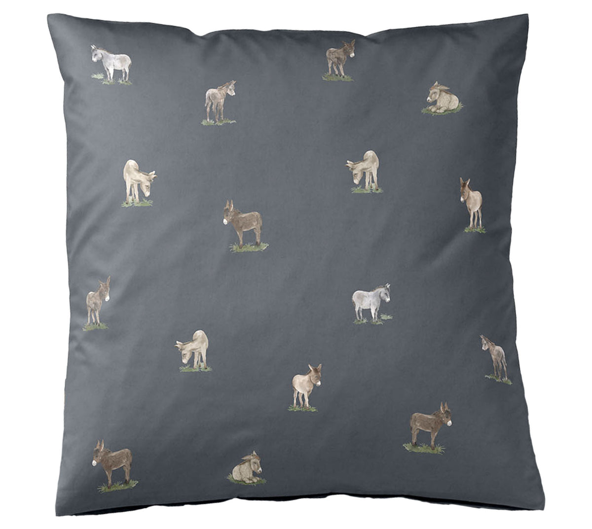 Satin Bettwäsche Donkey in Dunkelblau Freisteller Kissen #farbe_Dunkelblau
