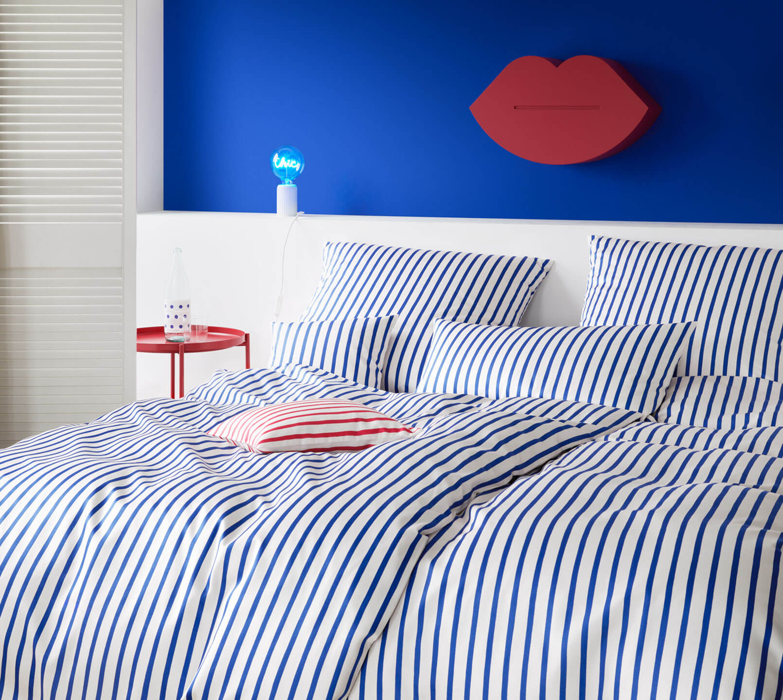 Mako Satin Bettwäsche Double mit farbintensiven Streifen – elegante Bettwäsche