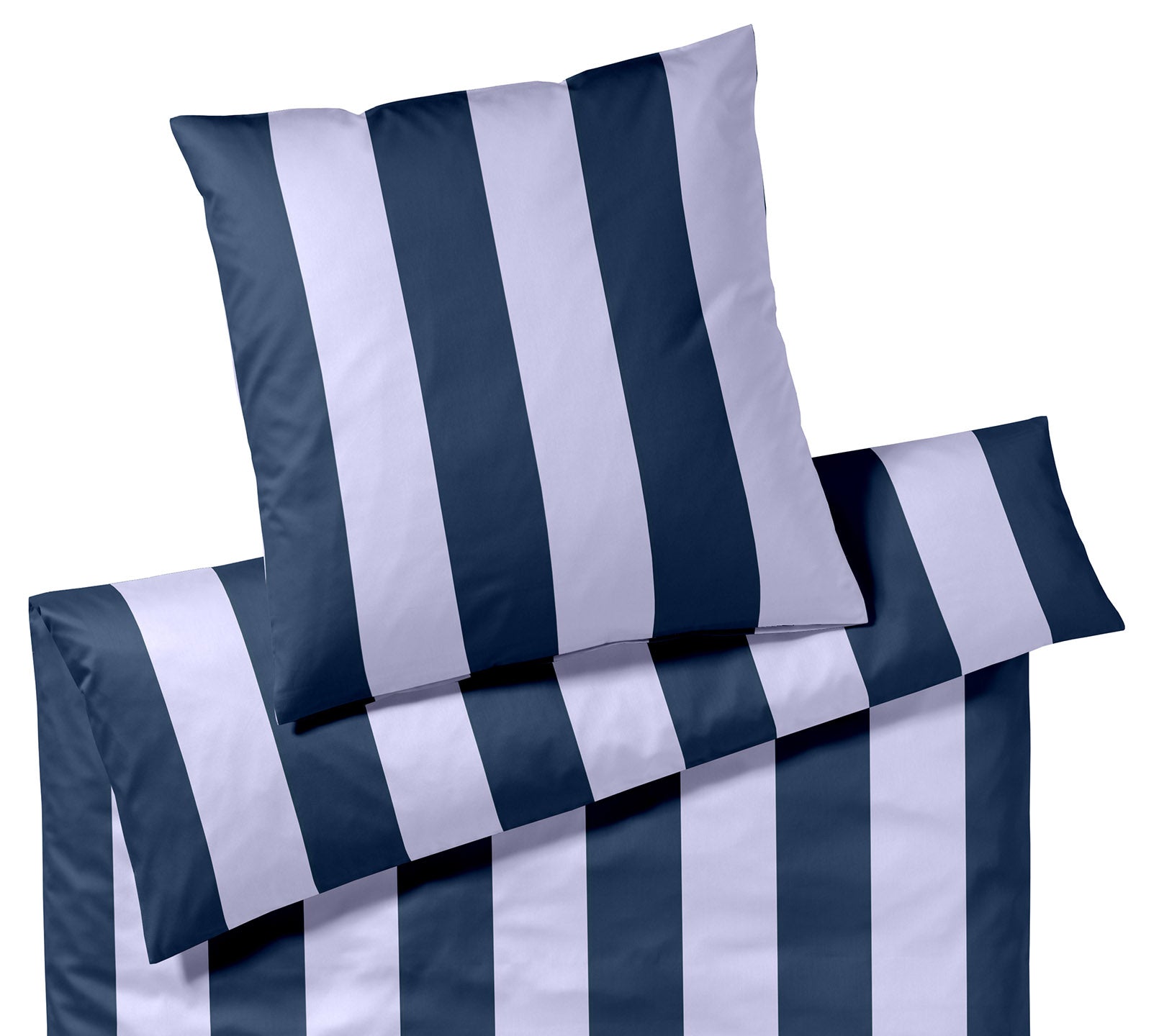 Satin Bettwäsche Duo in Purple Streifen Freisteller #farbe_Duo Purple