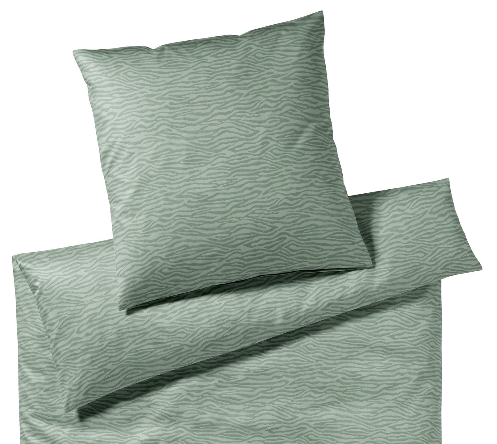 Satin Bettwäsche Etosha in Olivgrün Freisteller #farbe_Olivgrün
