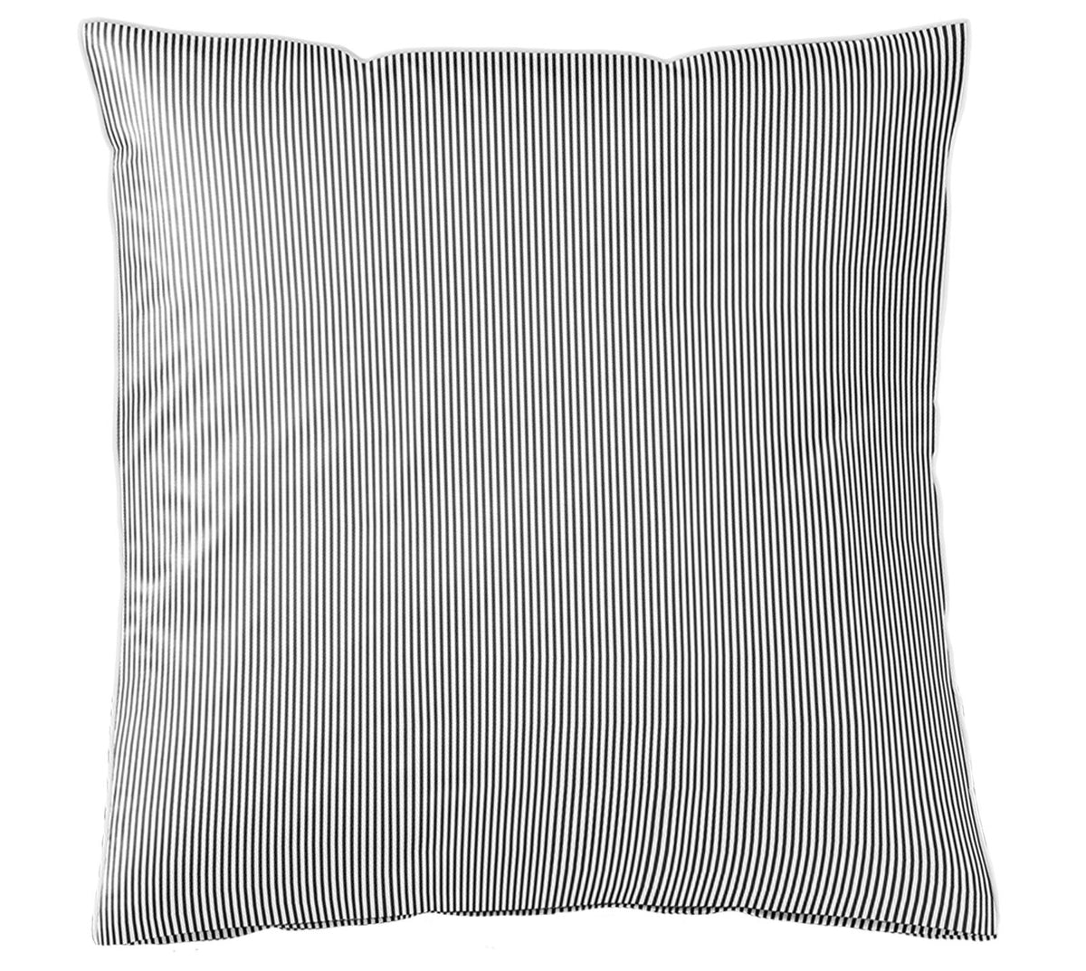 Satin Bettwäsche Hamburger Streifen in Grau-Weiß Freisteller Kissen #farbe_Grau-Weiß
