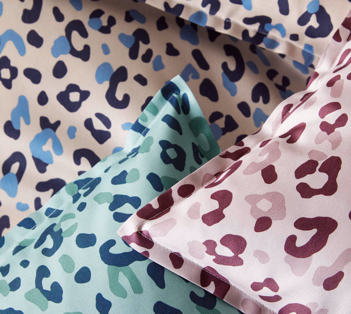 Satin Bettwäsche Leolook mit Felloptik Kissenmix