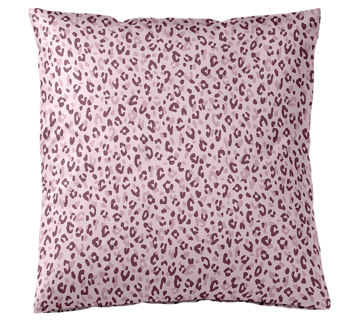 Satin Bettwäsche Leolook in Rose-Bordeaux Freisteller Kissen