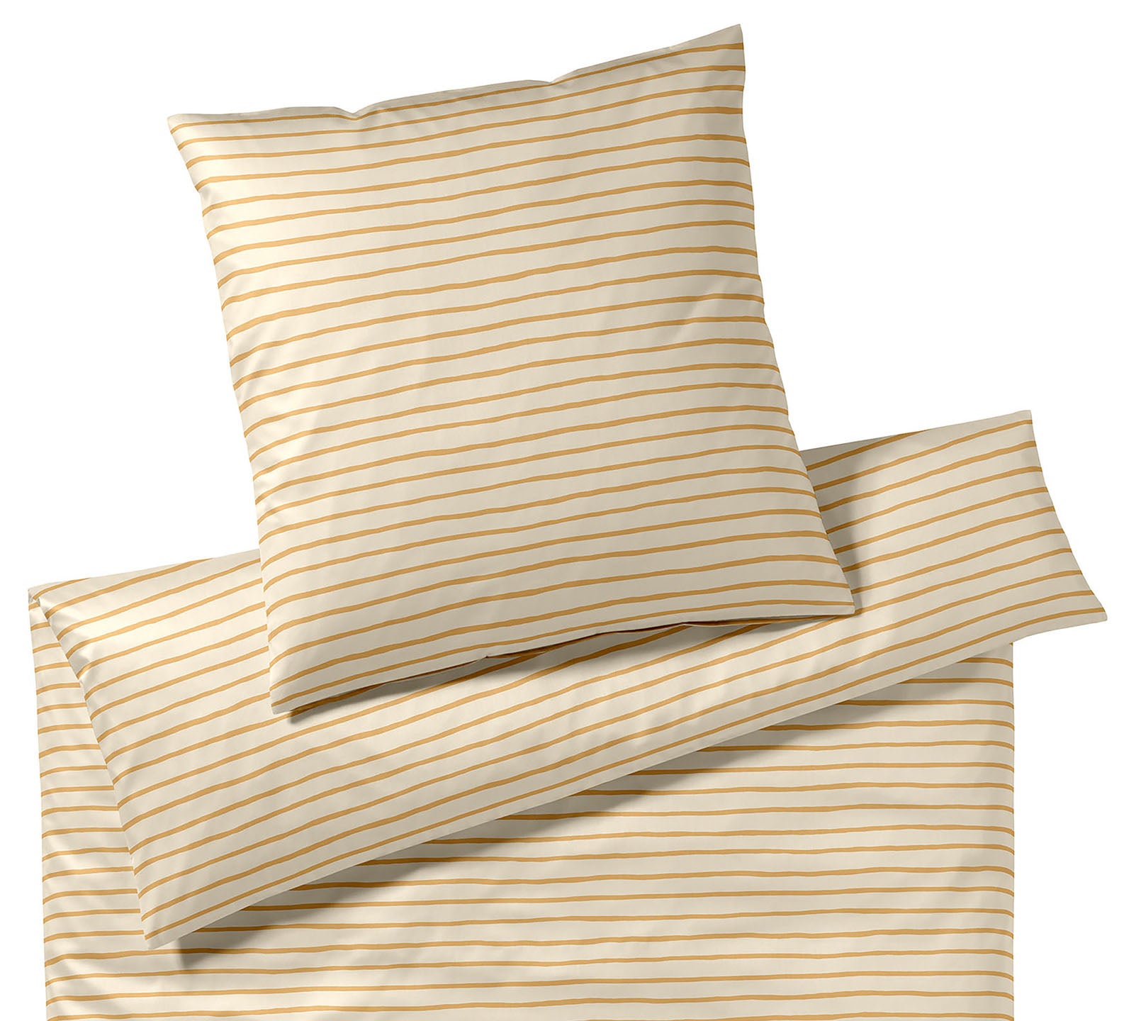 Satin Bettwäsche Lines Streifen in Gelb Freisteller #farbe_Lines Scotch