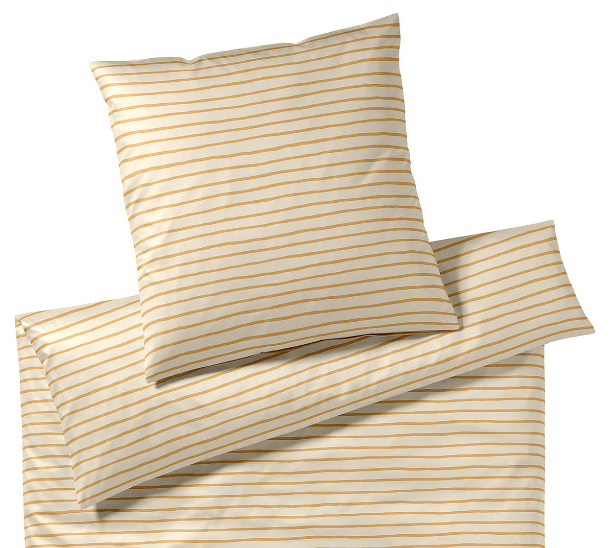 Satin Bettwäsche Lines Streifen in Gelb Freisteller #farbe_Lines Scotch