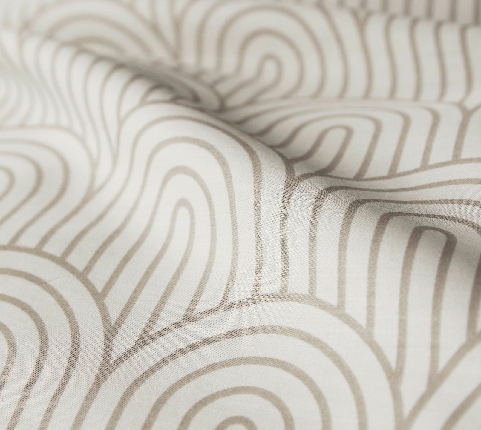 Satin Bettwäsche Maison Arcs in Gold Bögen Material #farbe_Maison Arcs Natur