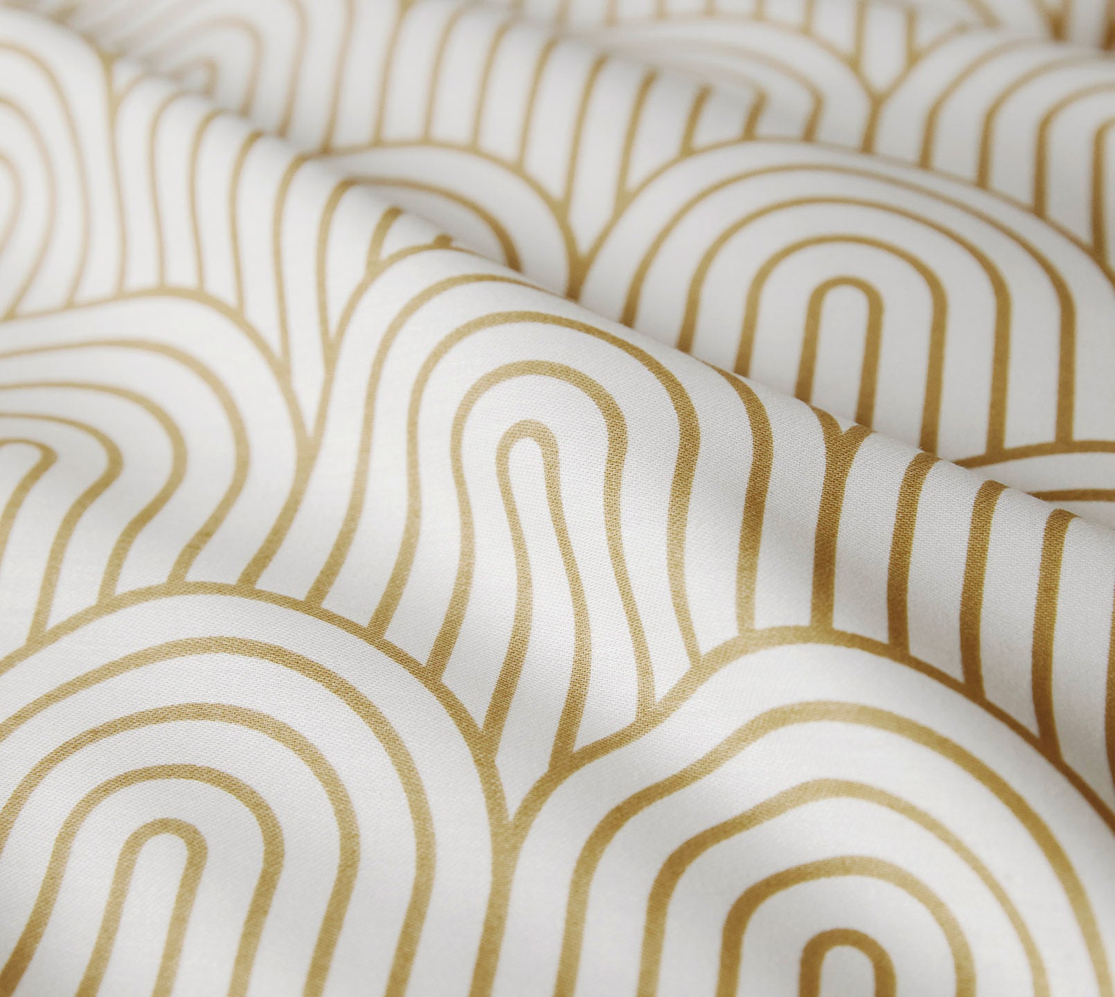 Satin Bettwäsche Maison Arcs in Gold Bögen Material #farbe_Maison Arcs Gold