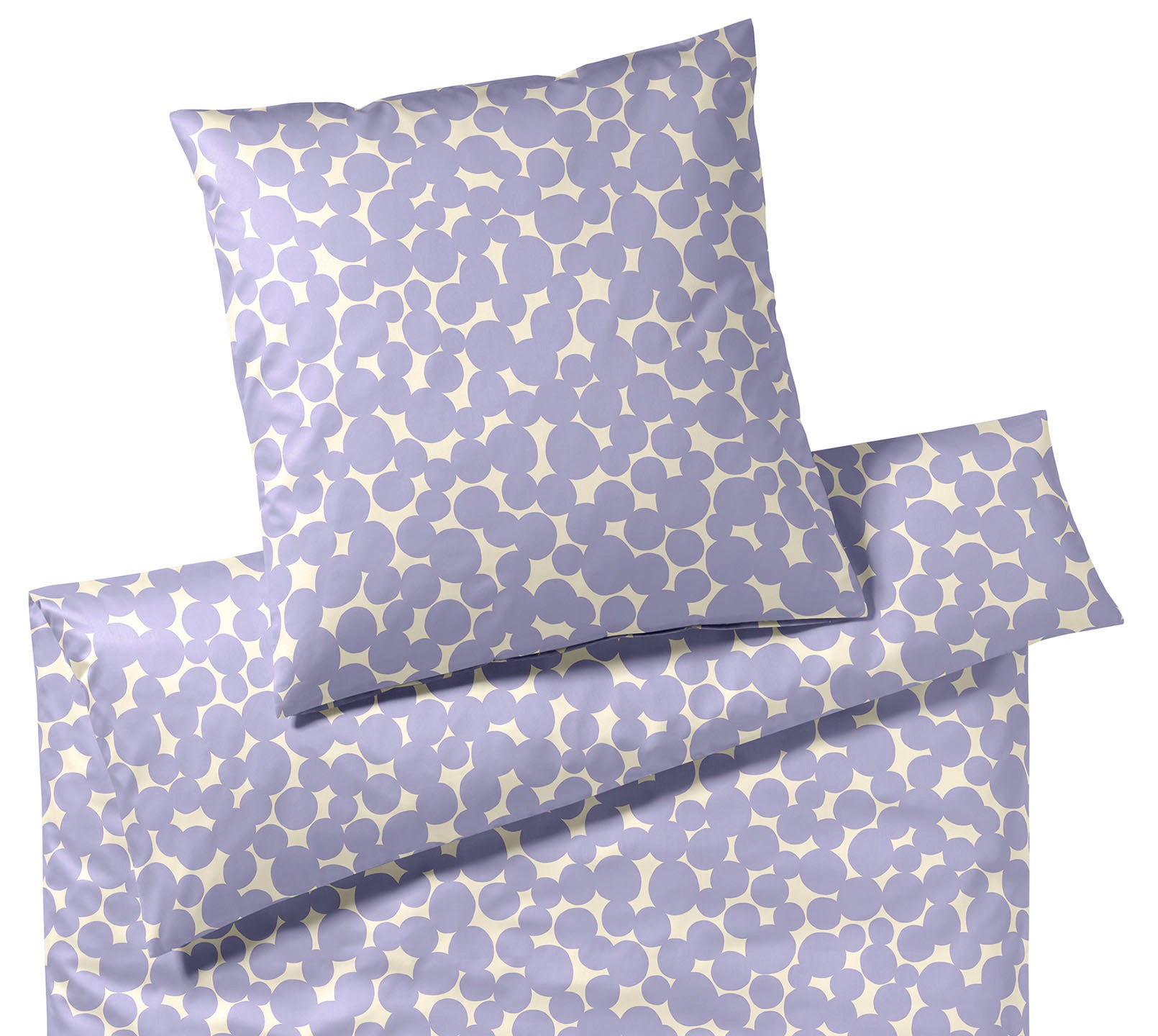 Satin Bettwäsche Pebbles in Flieder Kreise Freisteller #farbe_Pebbles Flieder