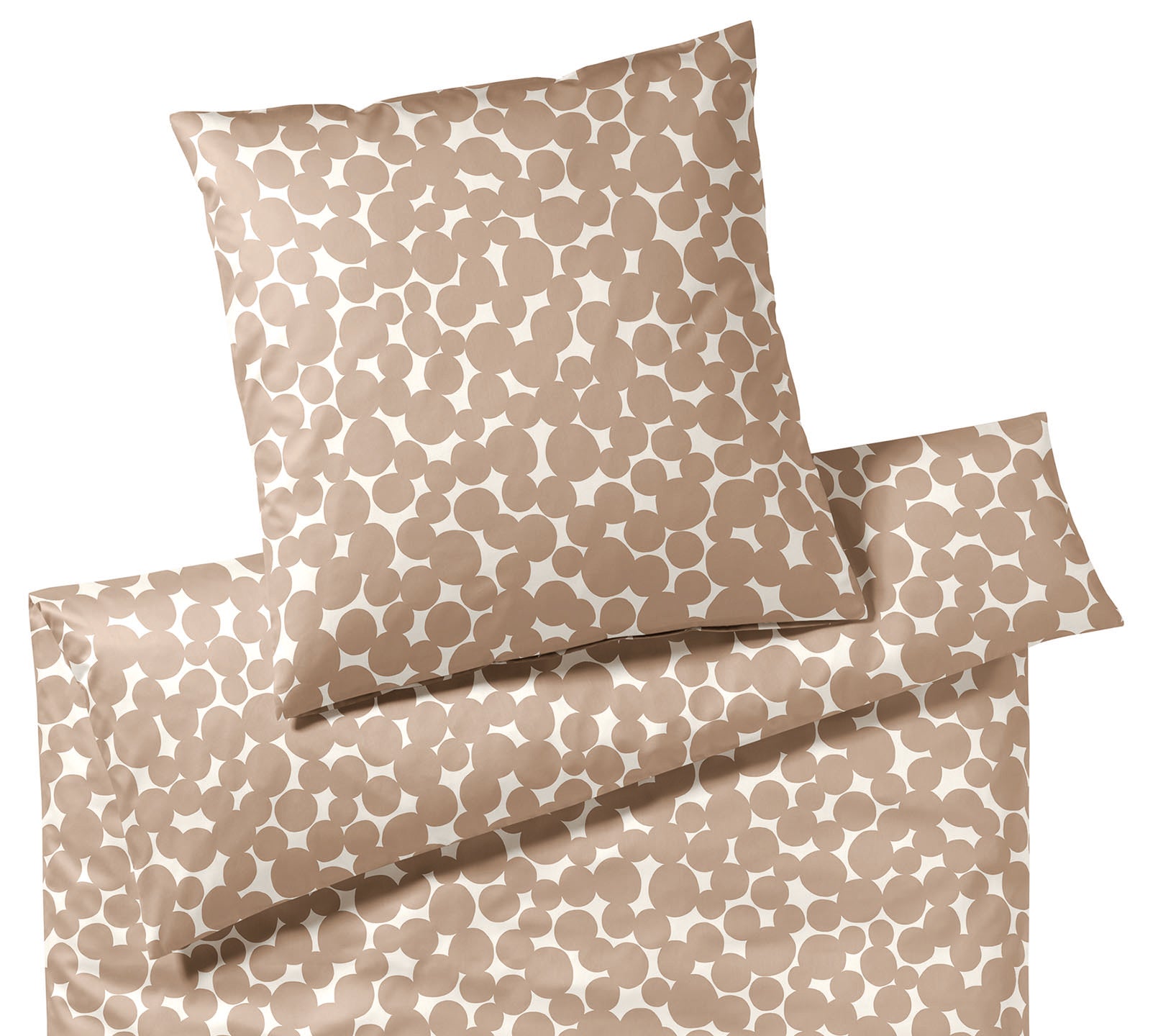 Satin Bettwäsche Pebbles in Natur Kreise Freisteller #farbe_Pebbles Natur