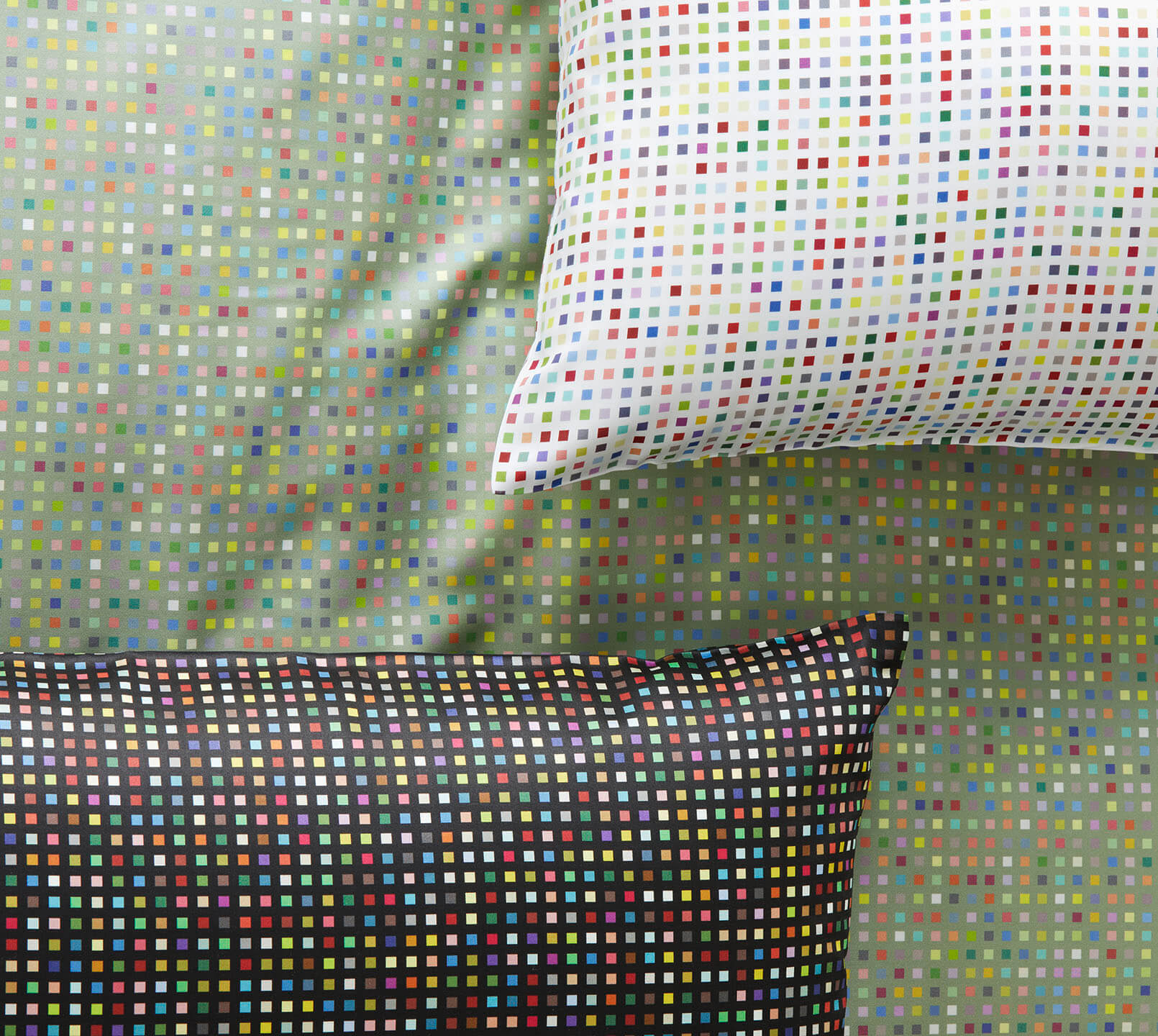 Satin Bettwäsche Pixie Punktegraphik Kissenmix