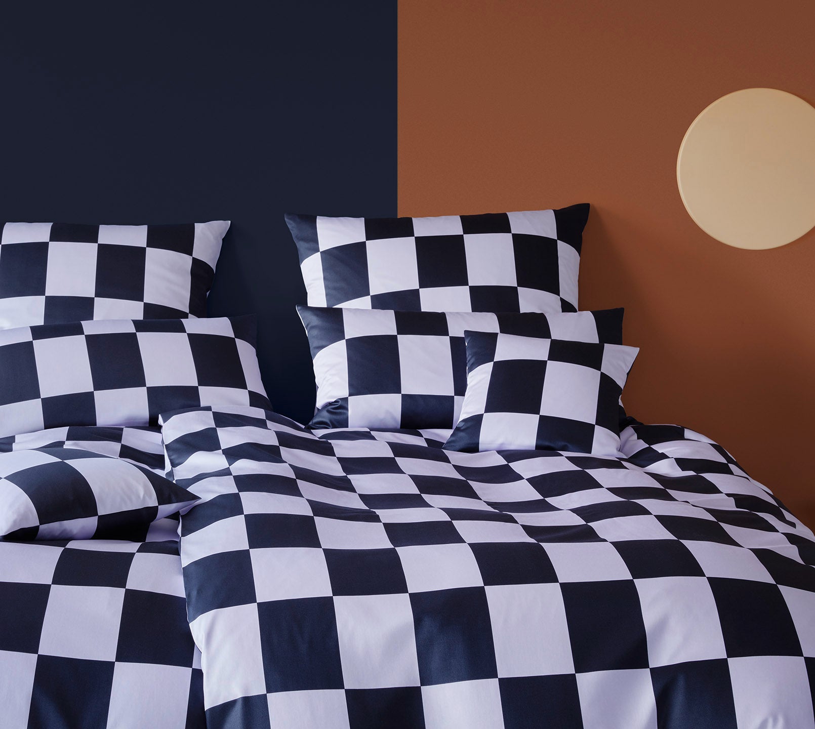 Satin Bettwäsche Plenty in Purple Karo Schlafzimmer #farbe_Plenty Purple