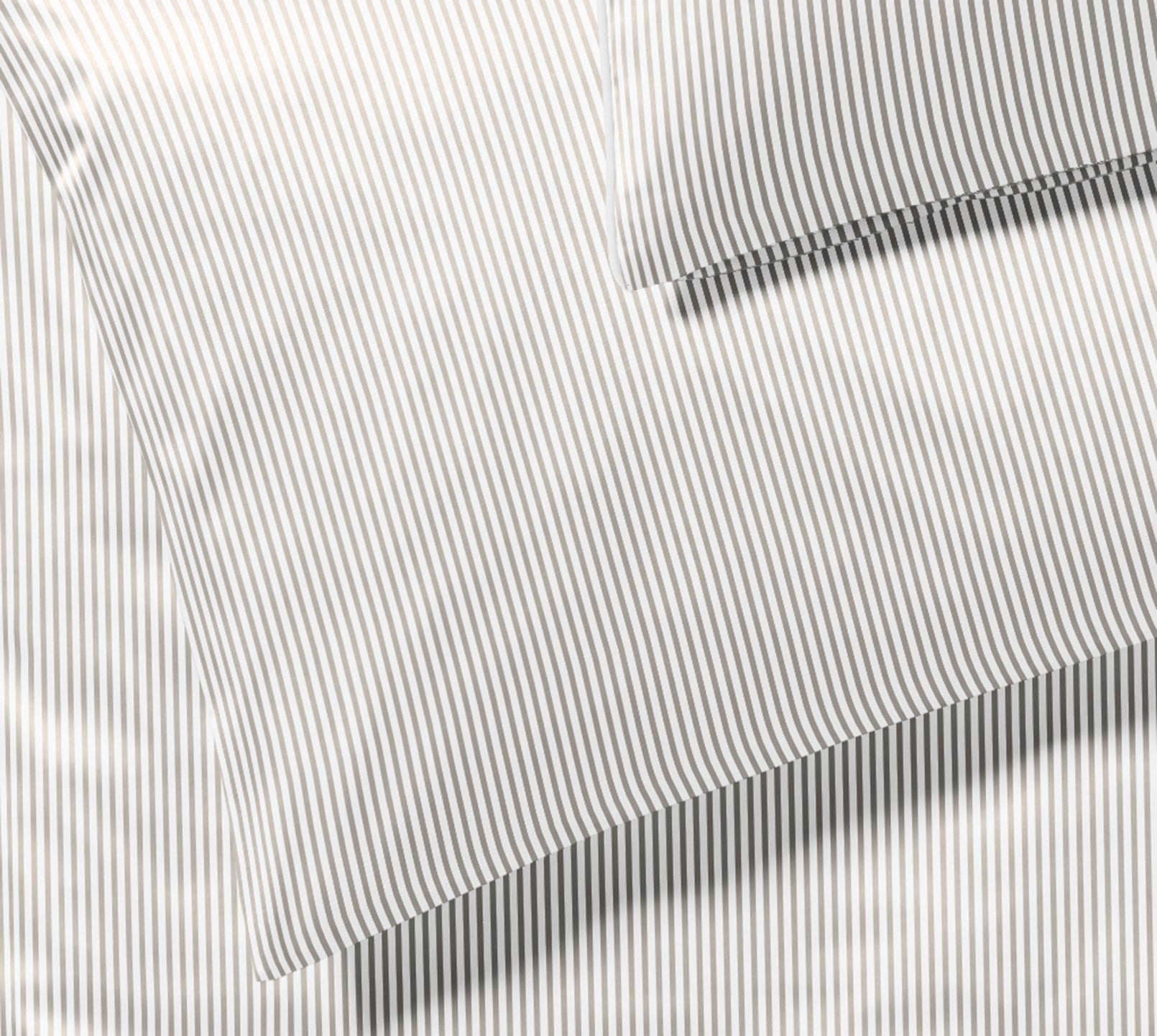 Satin Bettwäsche Hamburger Streifen in Sand Freisteller #farbe_Hamburger Streifen Sand