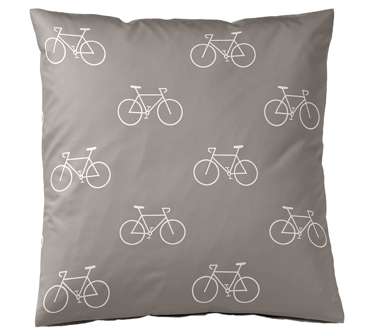 Satin Bettwäsche Velo in Taupe Freisteller Kissen