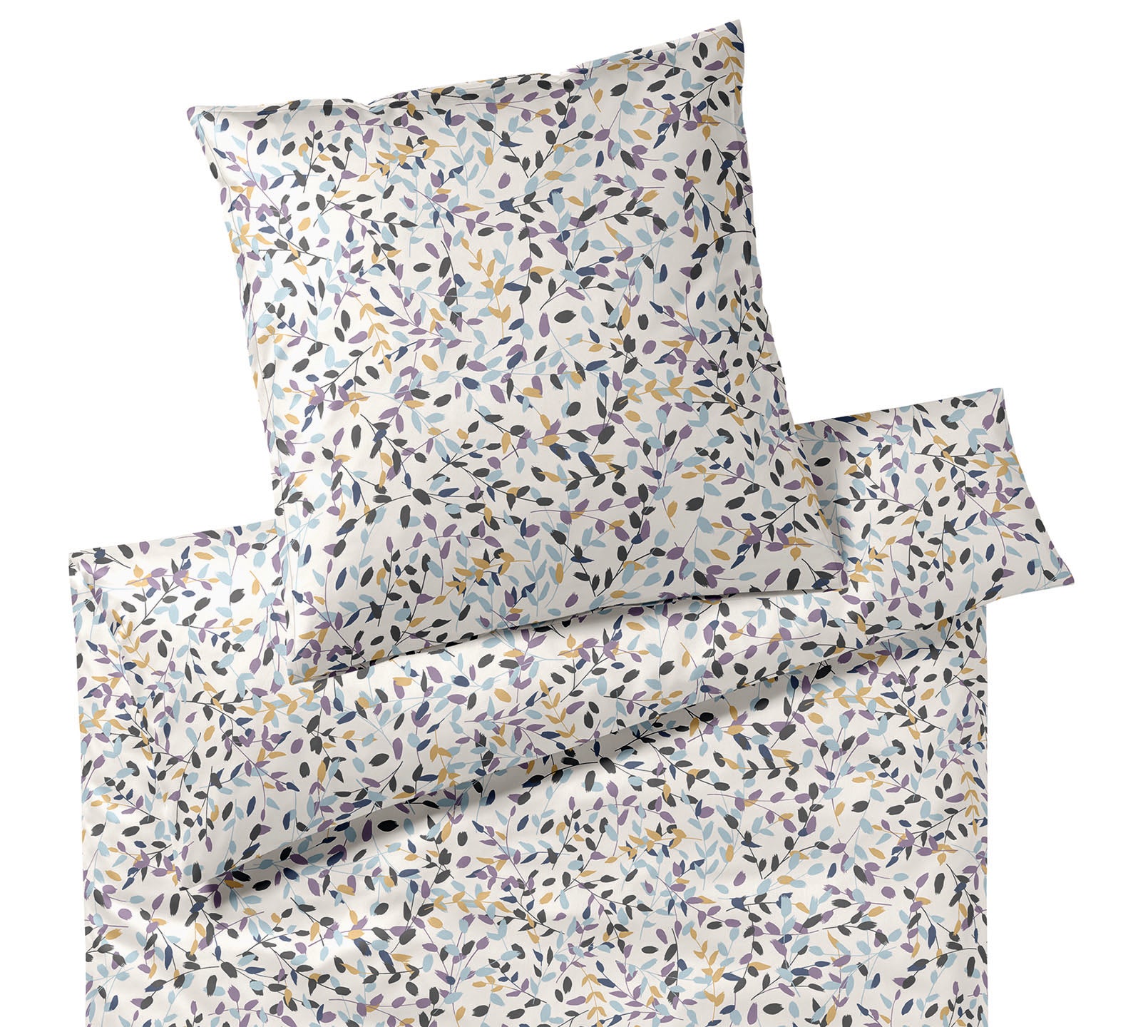Satin Bettwäsche Visible Blätter Freisteller #farbe_Visible Flieder