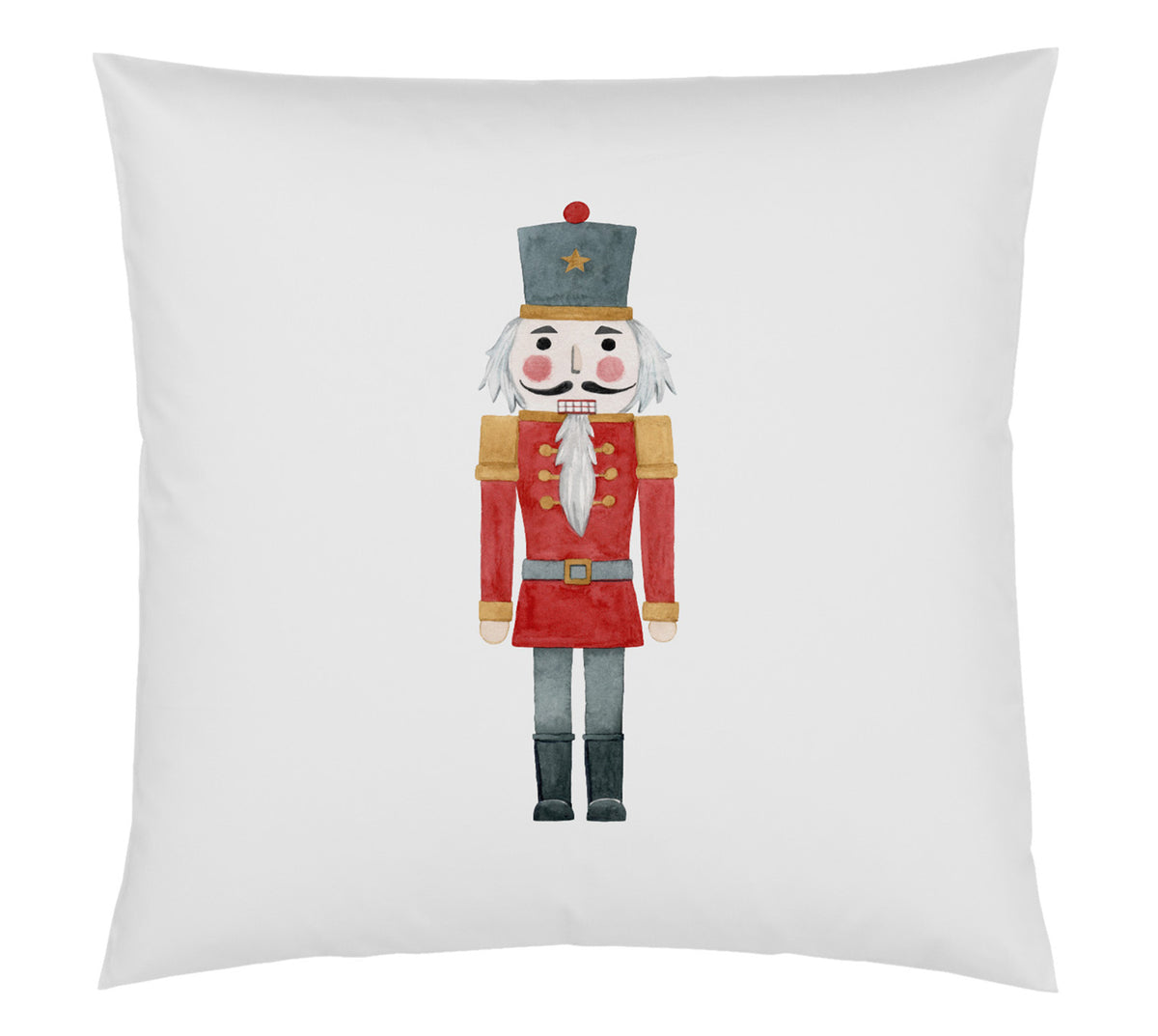 Satin Kissen Nutcracker in Weiß Freisteller Dackelmotiv #farbe_Nutcracker Weiß