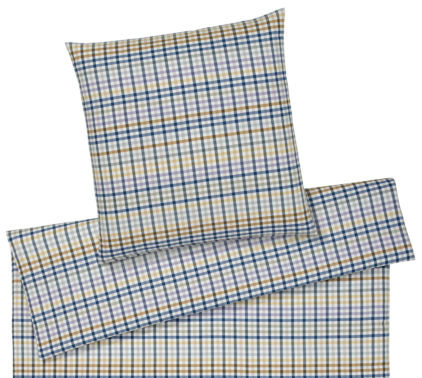 Softflanell Bettwäsche Aberdeen in Blau-Grün Karo Freisteller #farbe_Aberdeen Blau-Grün