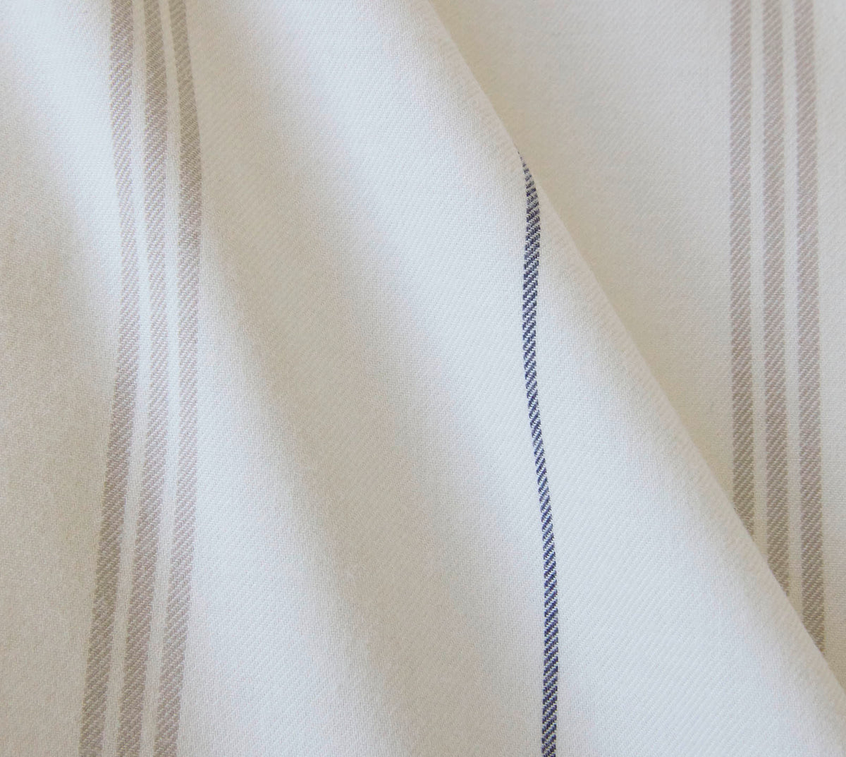 Softflanell Bettwäsche Cornwall in Creme Streifen Material #farbe_Cornwall Creme