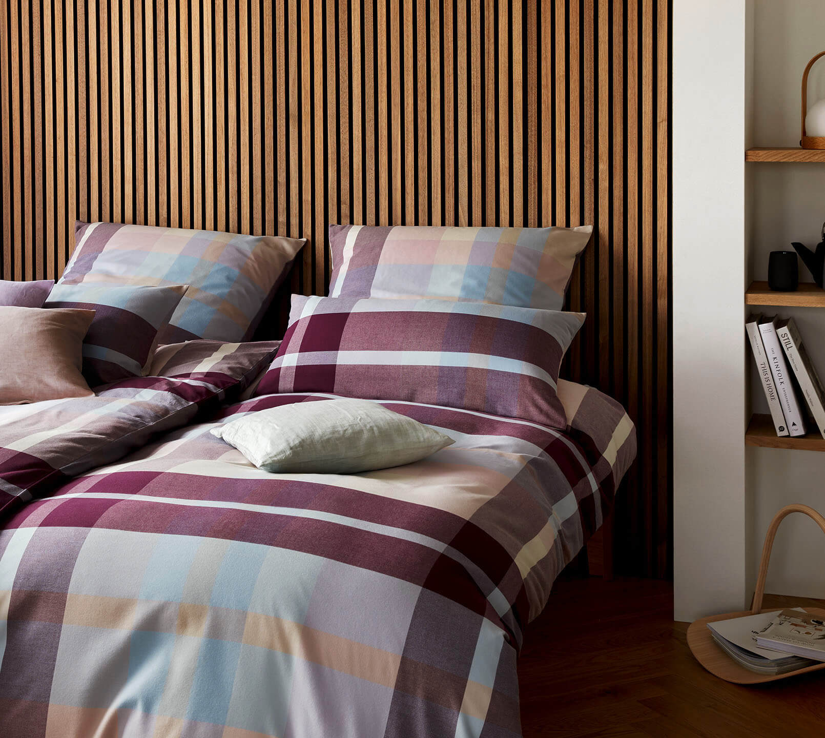 Softflanell Bettwäsche Fitzgerald in Pastell Karo Schlafzimmer #farbe_Fitzgerald Pastell