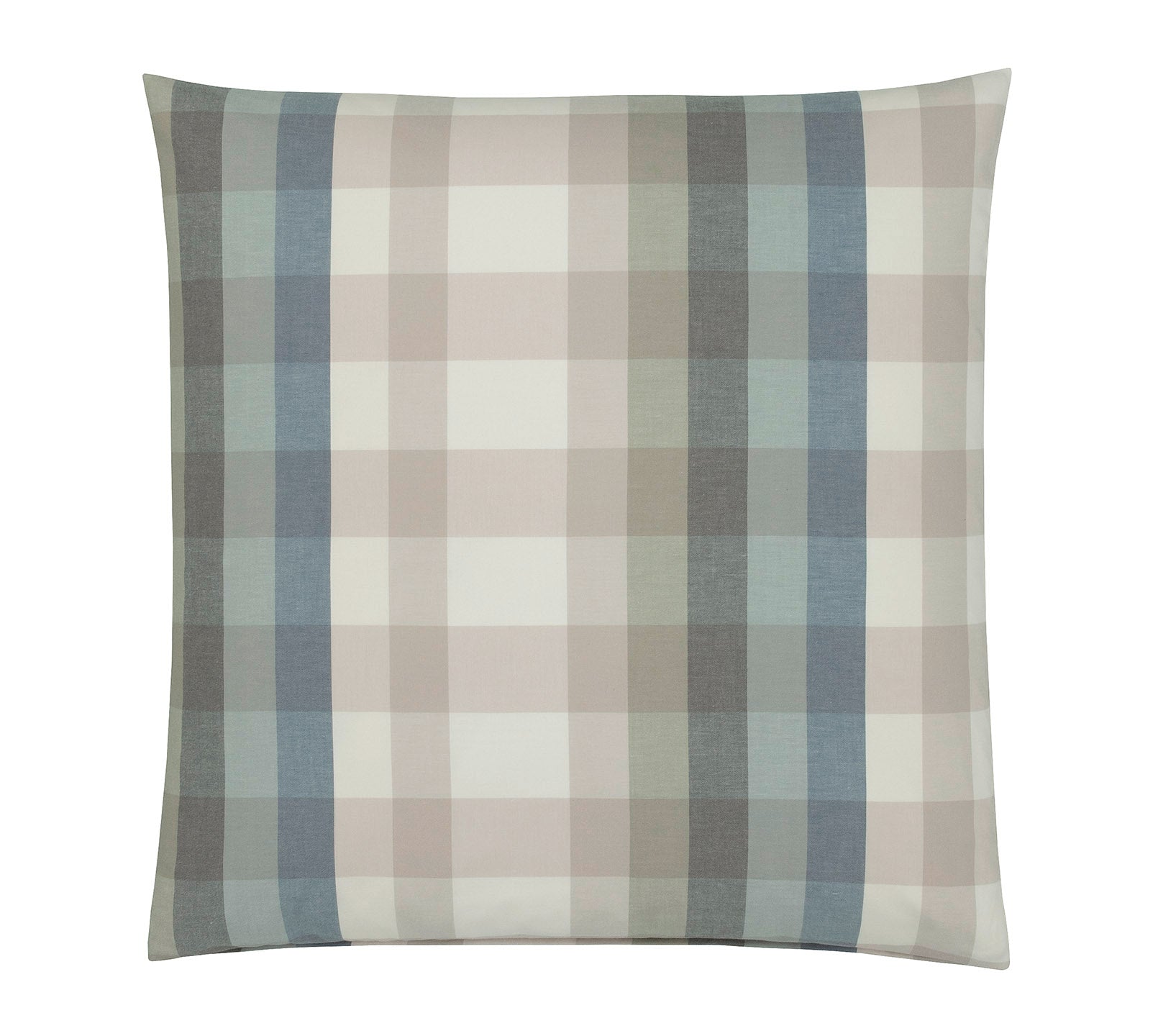Softflanell Bettwäsche Glasgow in Salbei-Blau Karo Kissen #farbe_Glasgow Salbei-Blau