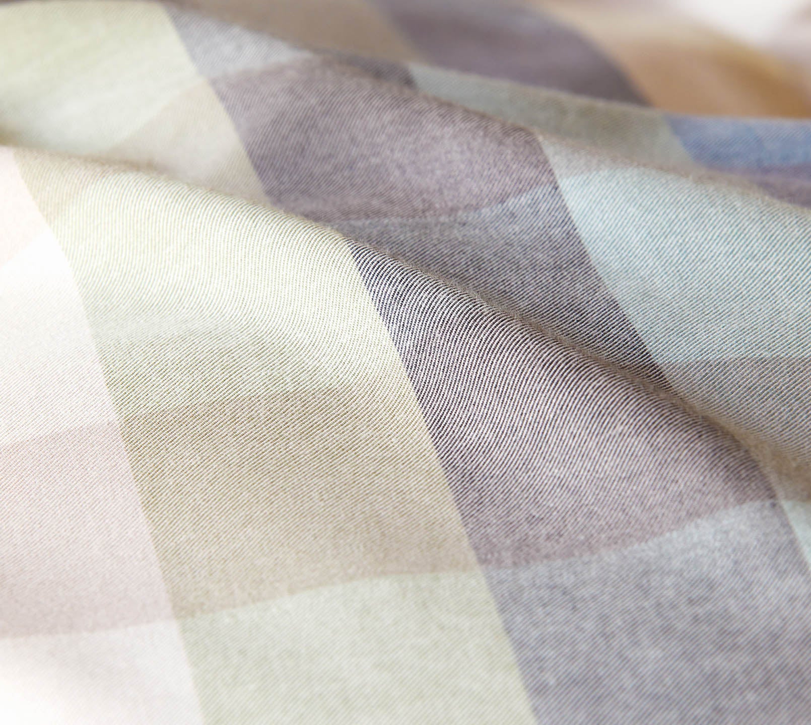 Softflanell Bettwäsche Glasgow in Salbei-Blau Karo Material #farbe_Glasgow Salbei-Blau