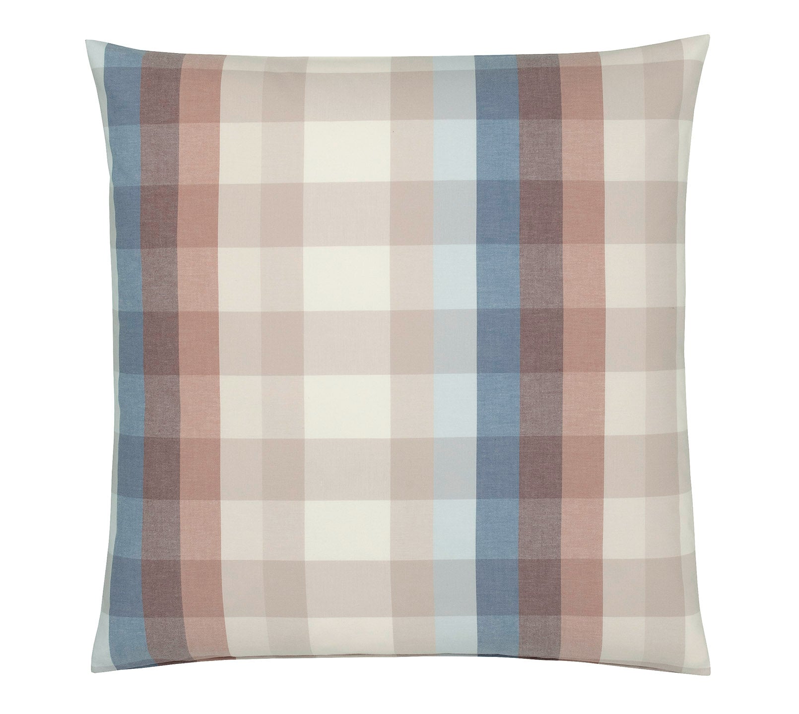 Softflanell Bettwäsche Glasgow in Terra-Blau Karo Kissen #farbe_Glasgow Terra-Blau