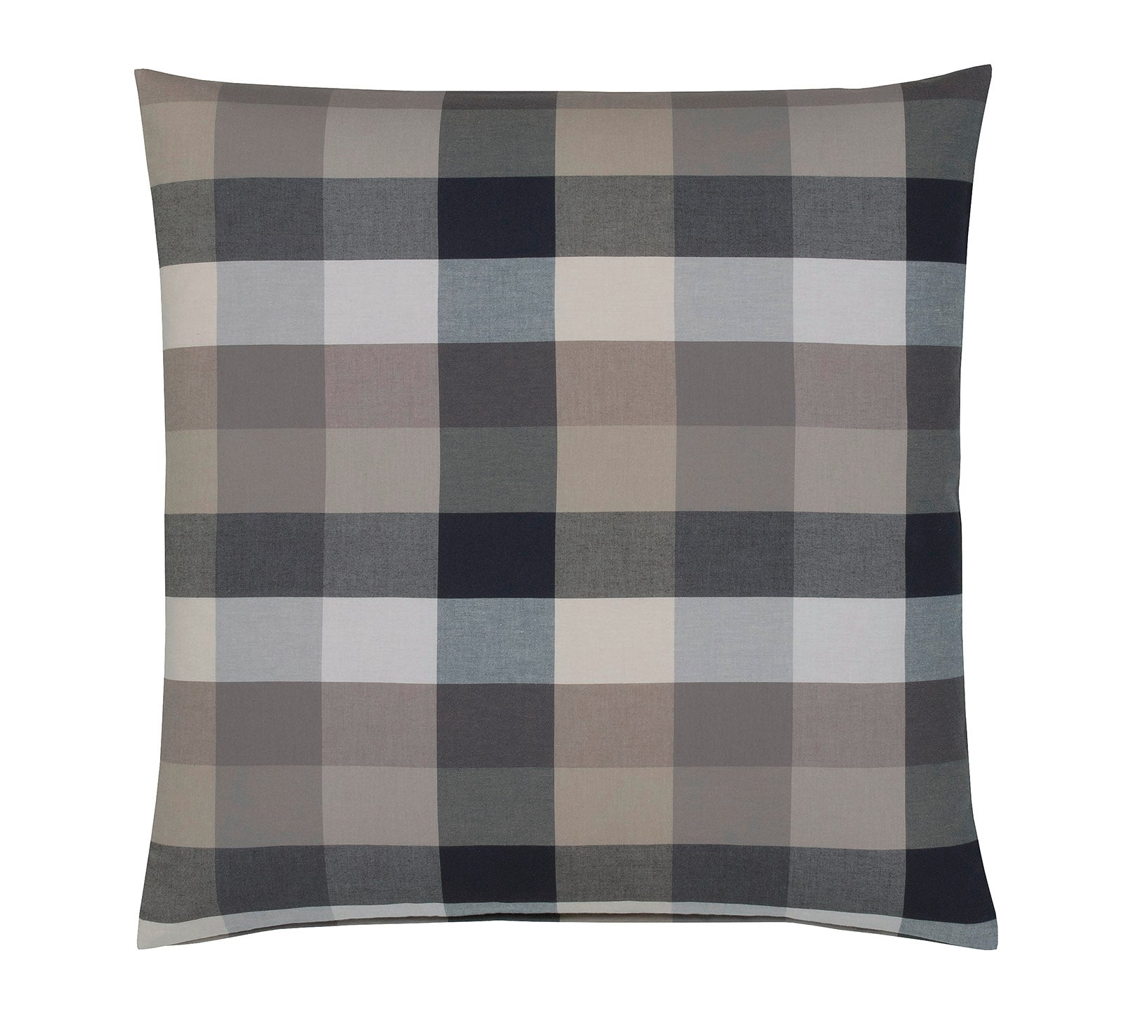 Softflanell Bettwäsche Hamilton in Kiesel Karo Kissen #farbe_Hamilton Kiesel