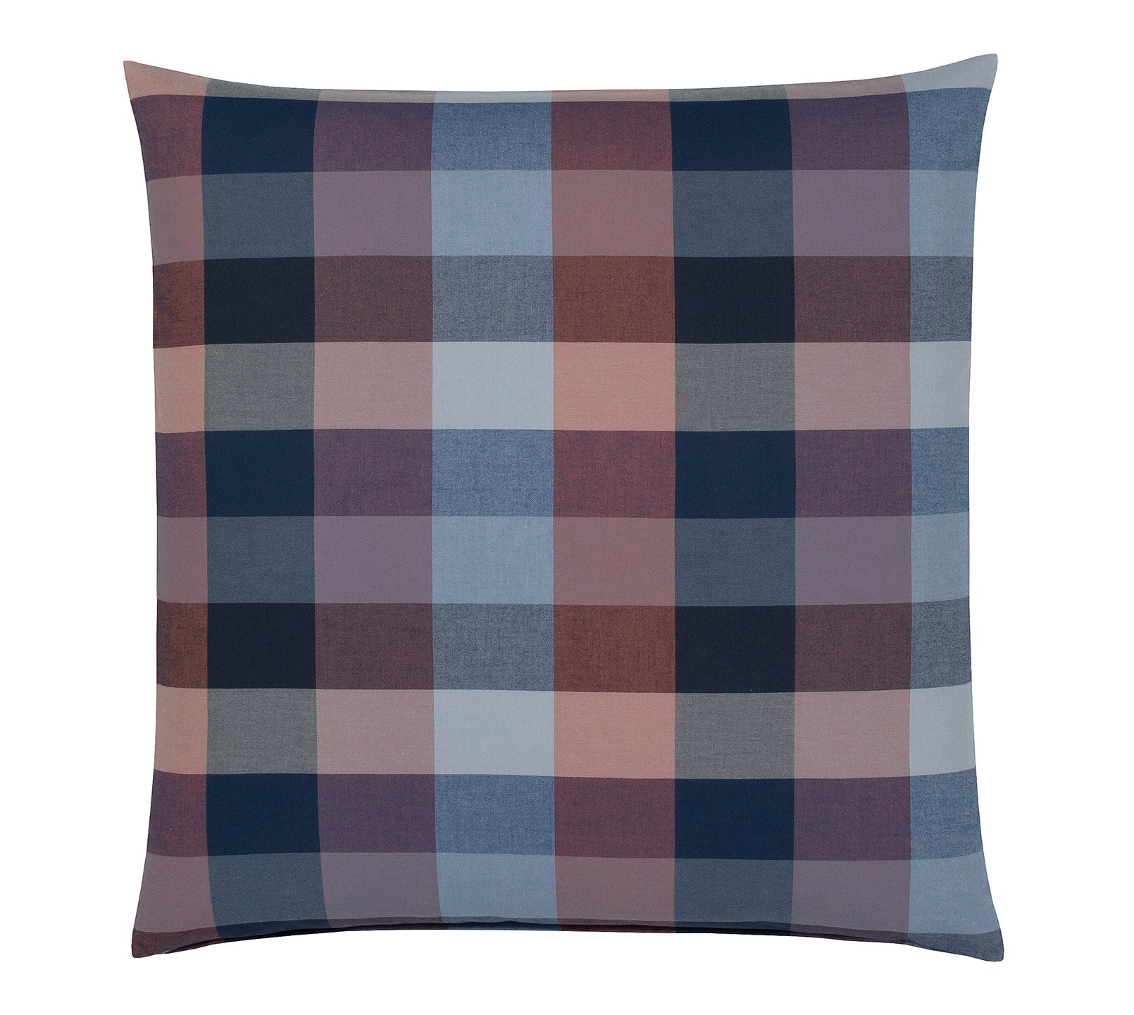 Softflanell Bettwäsche Hamilton in Mauve-Blau Karo Kissen #farbe_Hamilton Mauve-Blau