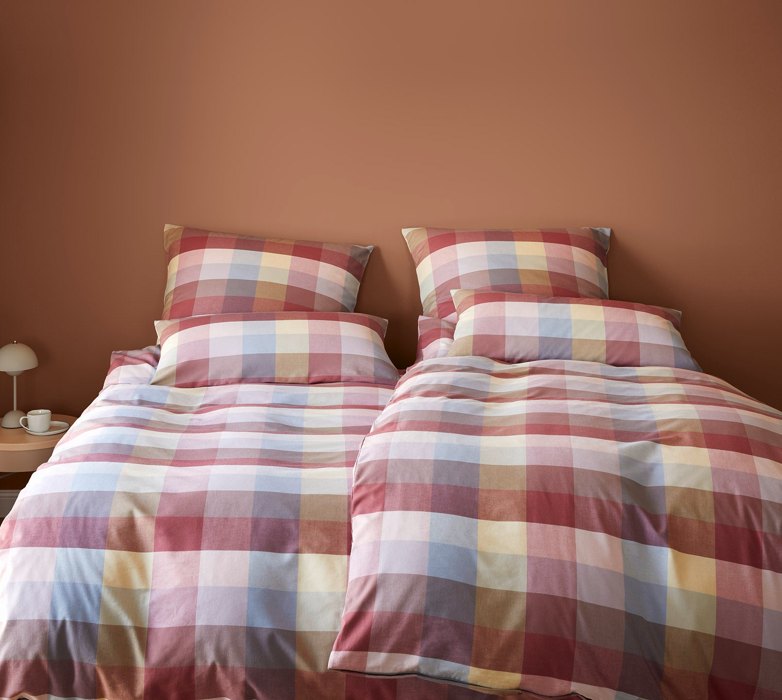 Softflanell Bettwäsche Hamilton in Rouge Karo Schlafzimmer #farbe_Hamilton Rouge