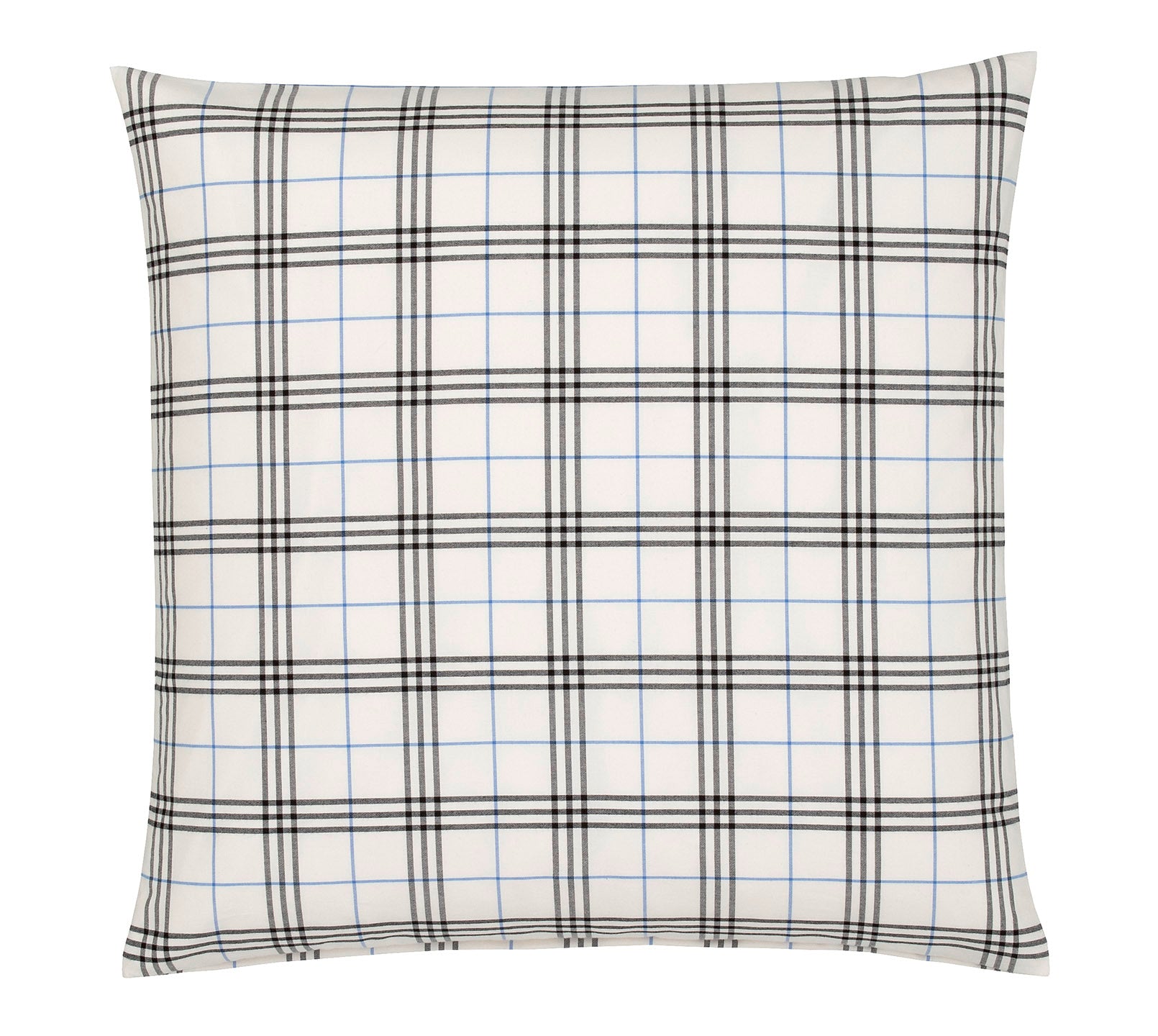 Softflanell Bettwäsche Livingston in Creme-Schwarz Karo Kissen #farbe_Livingston Creme-Schwarz