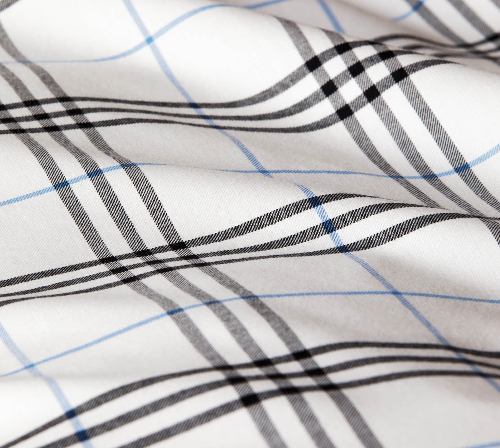 Softflanell Bettwäsche Livingston in Creme-Schwarz Karo Material #farbe_Livingston Creme-Schwarz