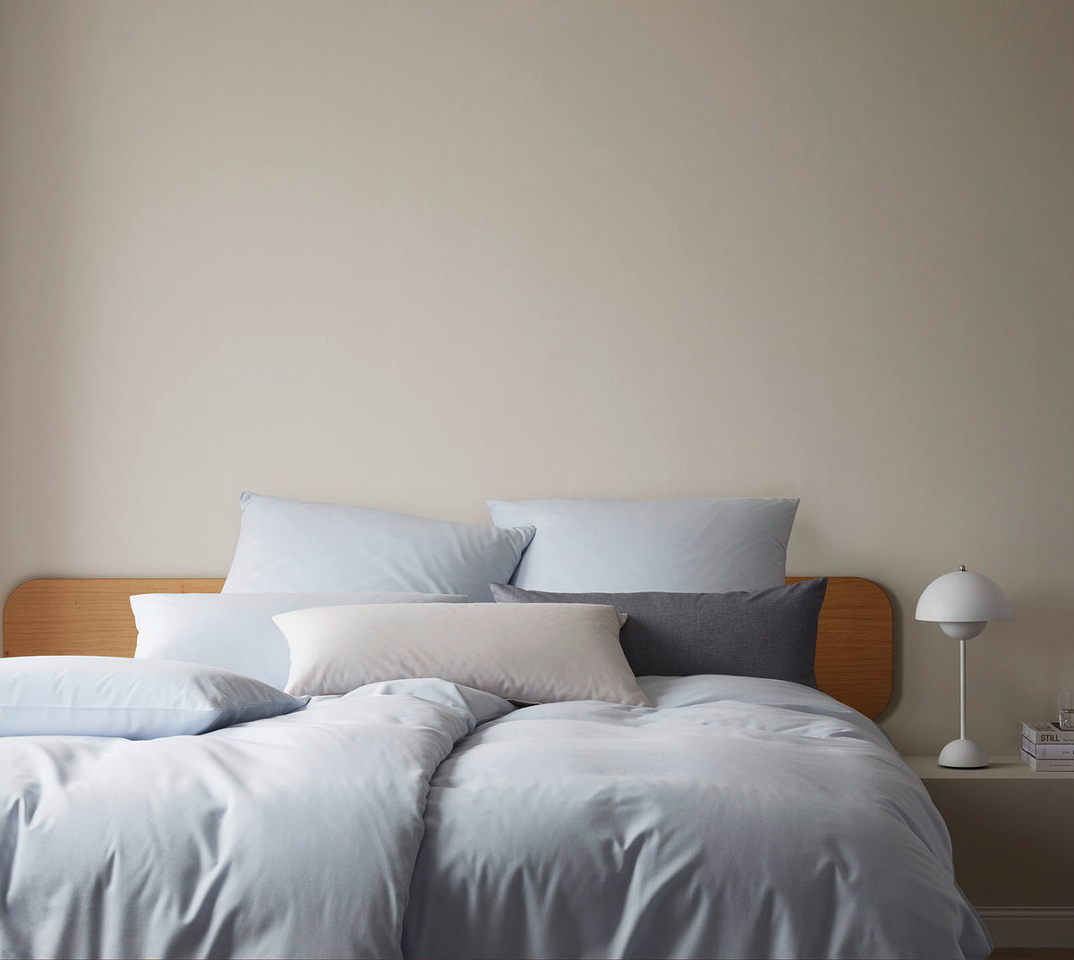 Softflanell Bettwäsche Mono in Grau Uni Kissenmix #farbe_Mono Grau