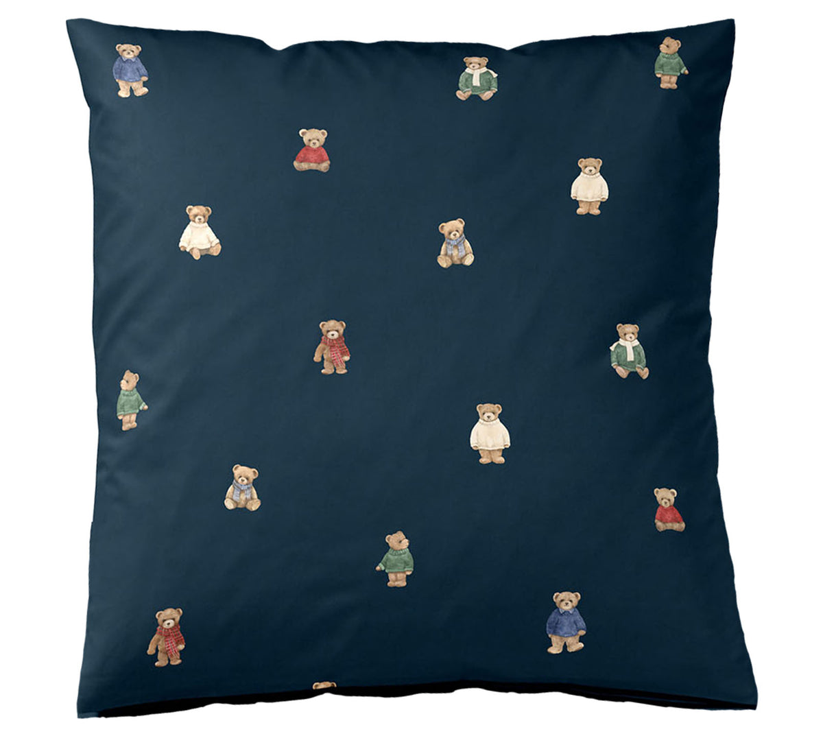 Softflanell Bettwäsche Teddy in Dunkelblau Freisteller Kissen #farbe_Dunkelblau