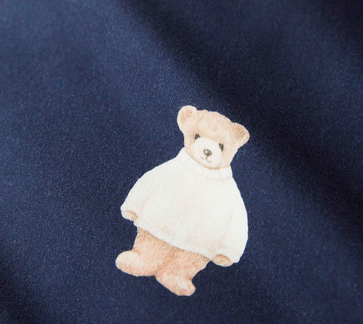 Softflanell Bettwäsche Teddy in Dunkelblau Teddymotive Material #farbe_Teddy Dunkelblau