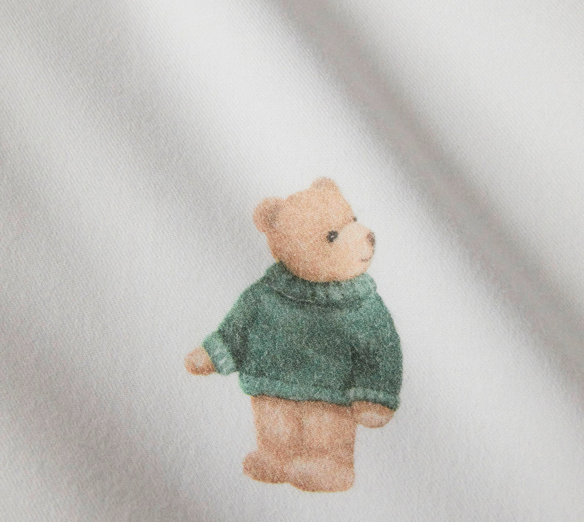 Softflanell Bettwäsche Teddy in Weiß Teddymotive Material #farbe_Teddy Weiß