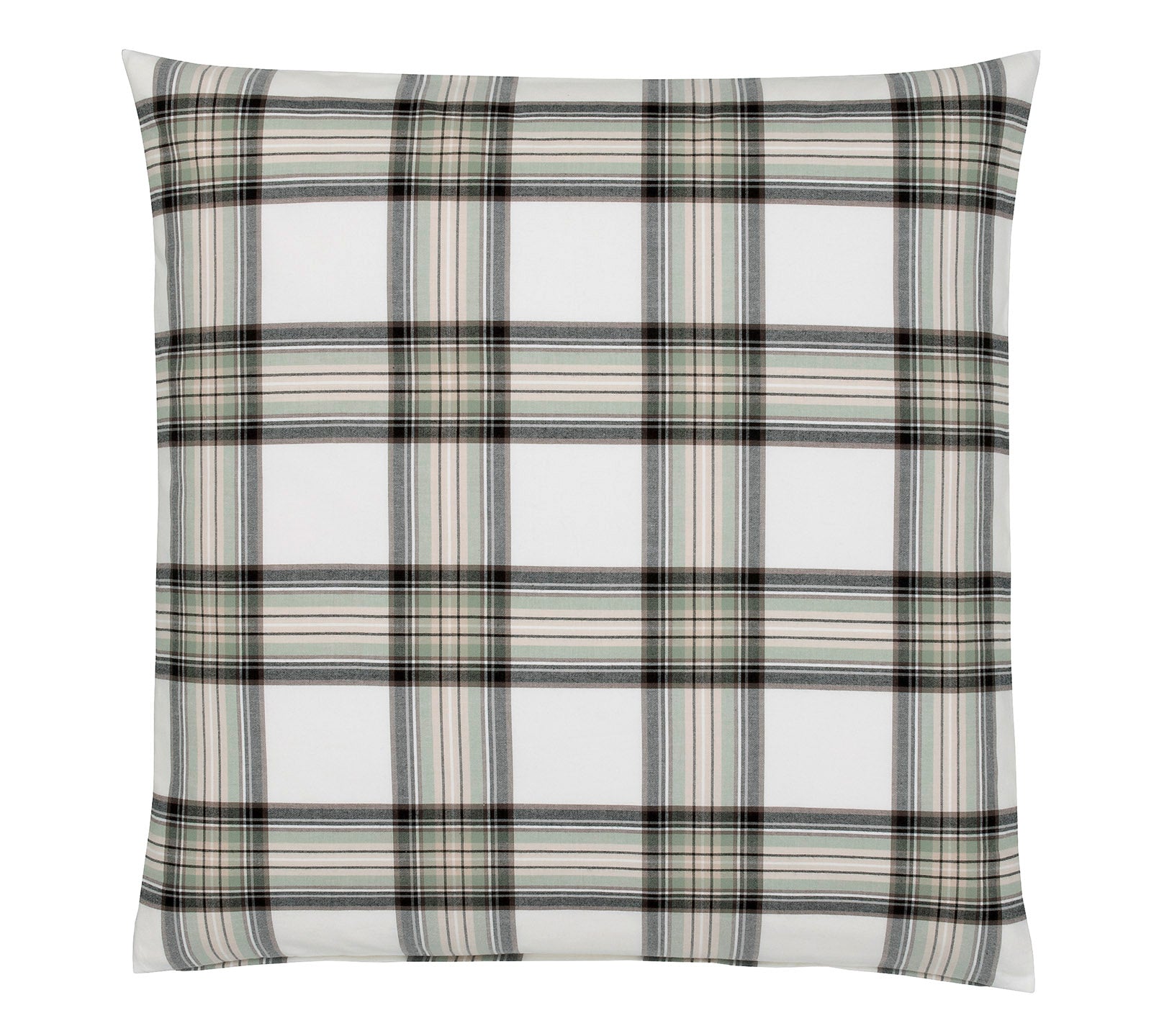 Softflanell Bettwäsche Westminster in Tannengrün Karo Kissen #farbe_Westminster Tannengrün