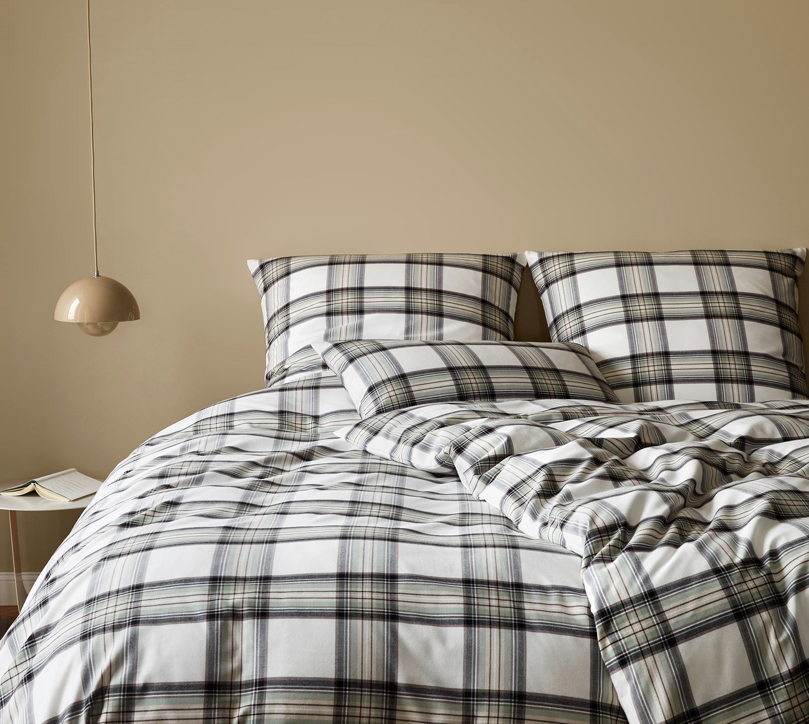 Softflanell Bettwäsche Westminster in Tannengrün Karo Schlafzimmer #farbe_Westminster Tannengrün